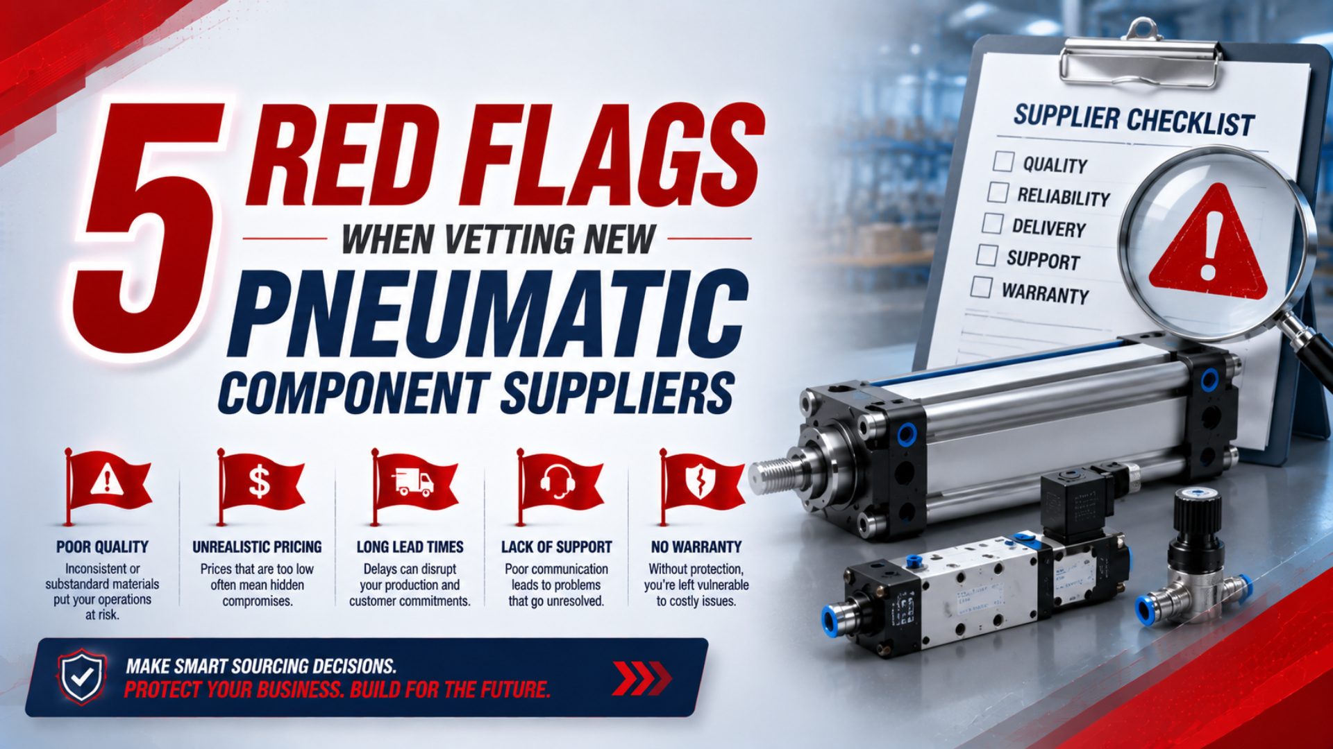5 Red Flags When Vetting New Pneumatic Component Suppliers featured image