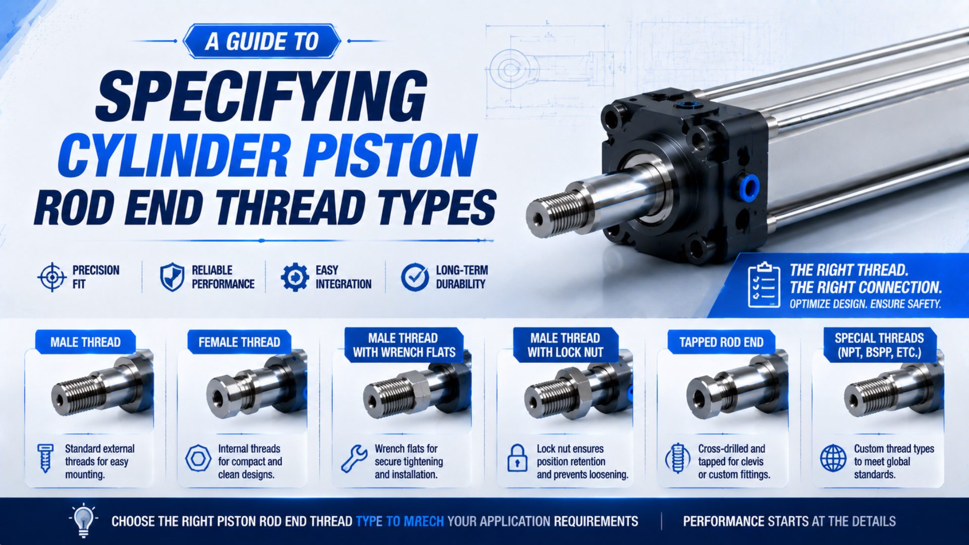 A Guide to Specifying Cylinder Piston Rod End Thread Types featured image