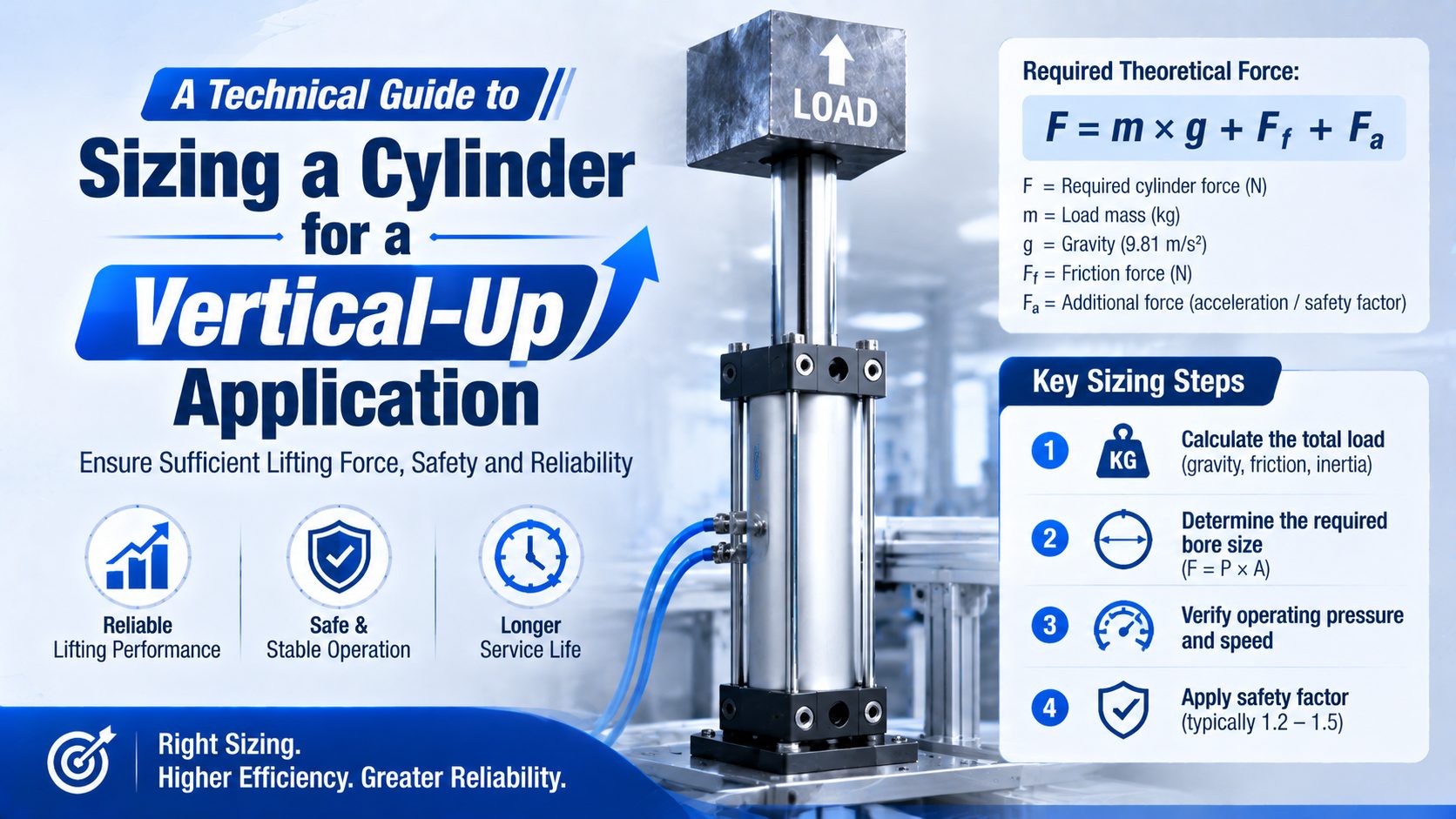 A Technical Guide to Sizing a Cylinder for a Vertical-Up Application featured image