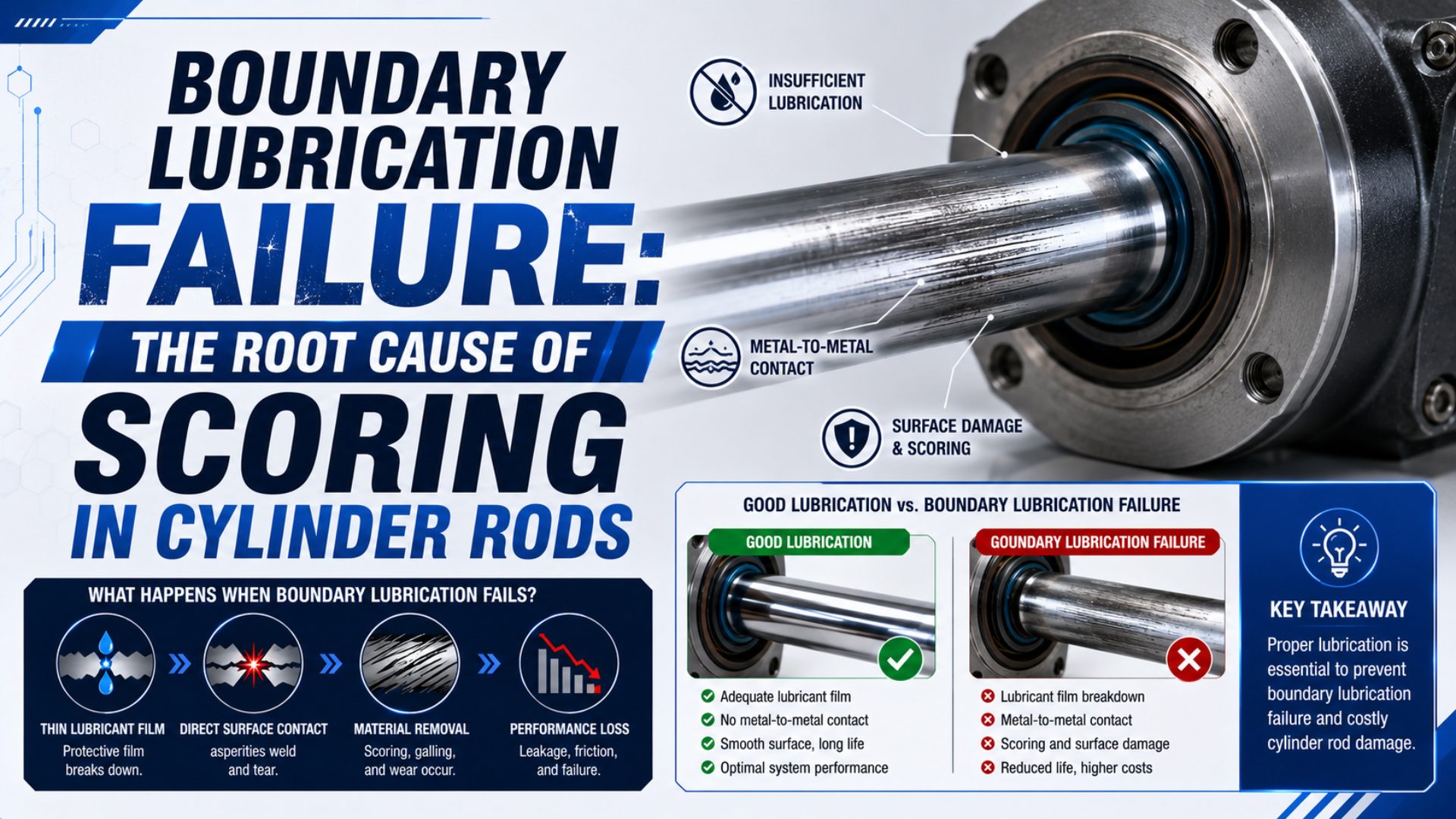 Boundary Lubrication Failure: The Root Cause of Scoring in Cylinder Rods featured image