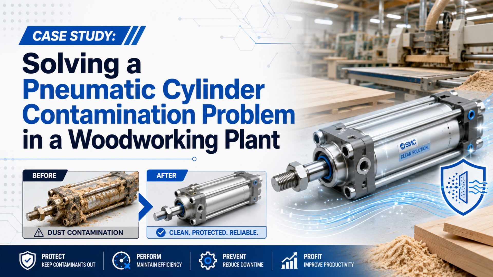 Case Study: Solving a Pneumatic Cylinder Contamination Problem in a Woodworking Plant featured image