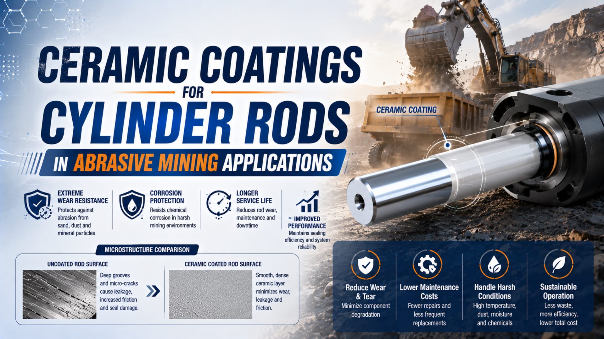 Ceramic Coatings for Cylinder Rods in Abrasive Mining Applications featured image