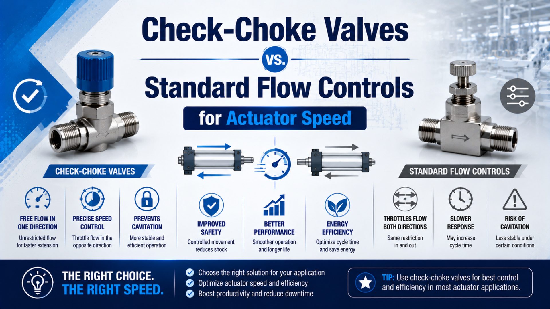 Check-Choke Valves vs. Standard Flow Controls for Actuator Speed featured image