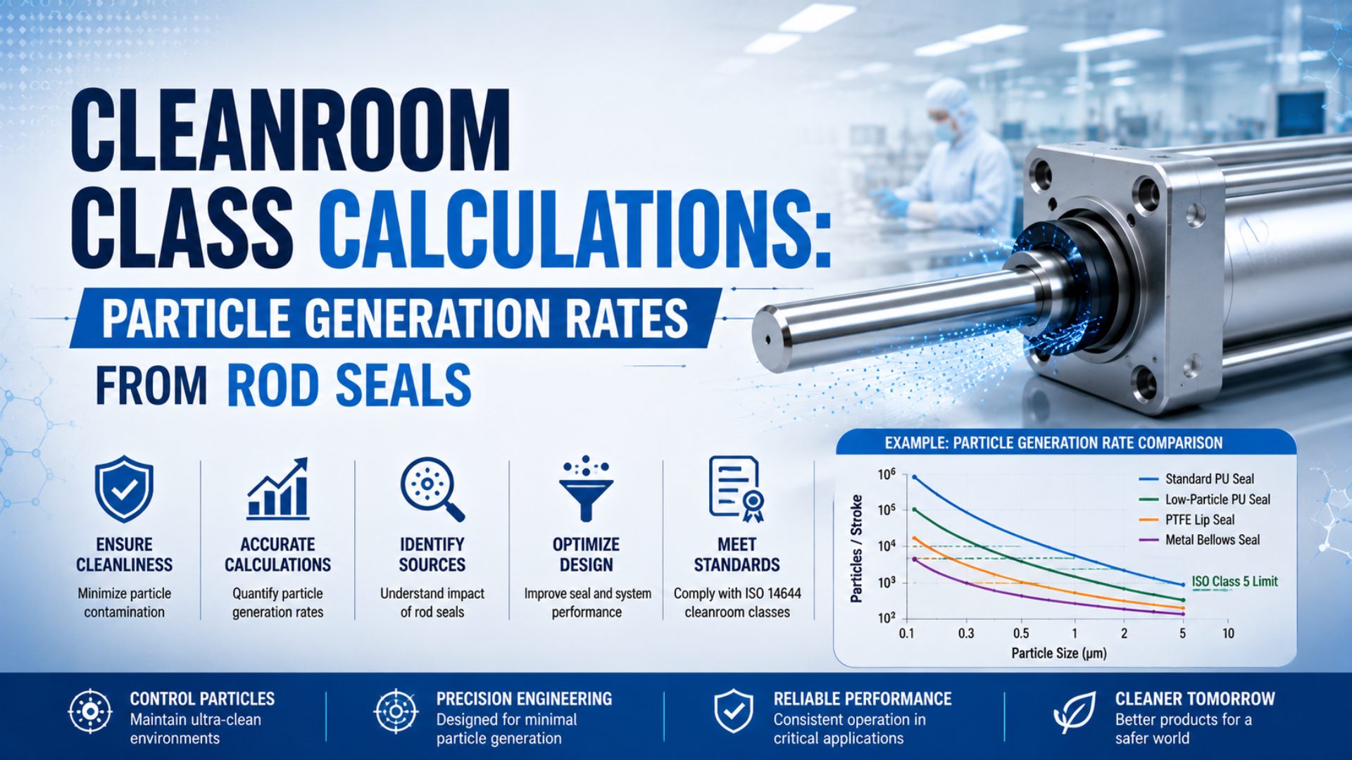 Cleanroom Class Calculations: Particle Generation Rates from Rod Seals featured image