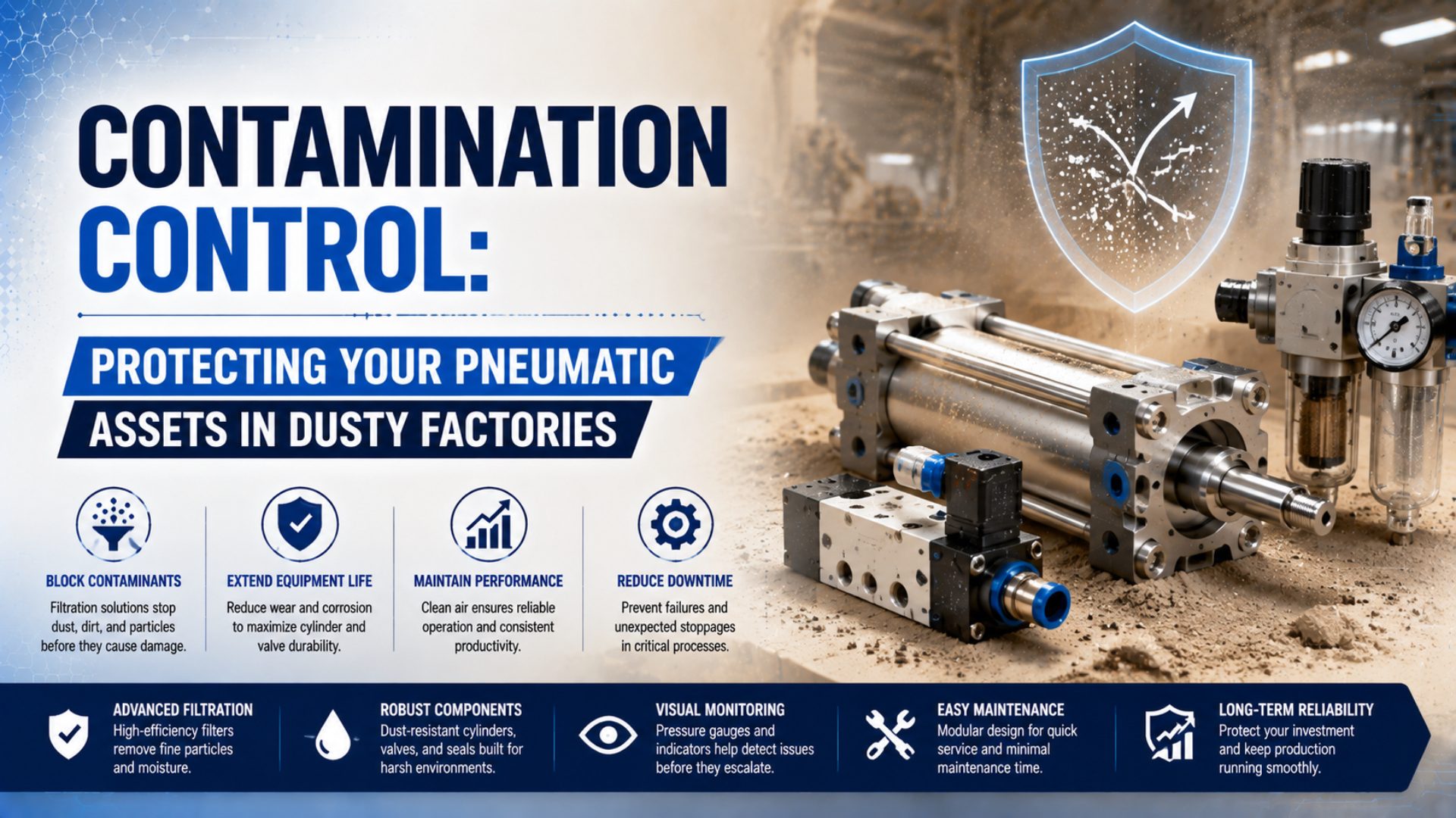 Contamination Control: Protecting Your Pneumatic Assets in Dusty Factories featured image