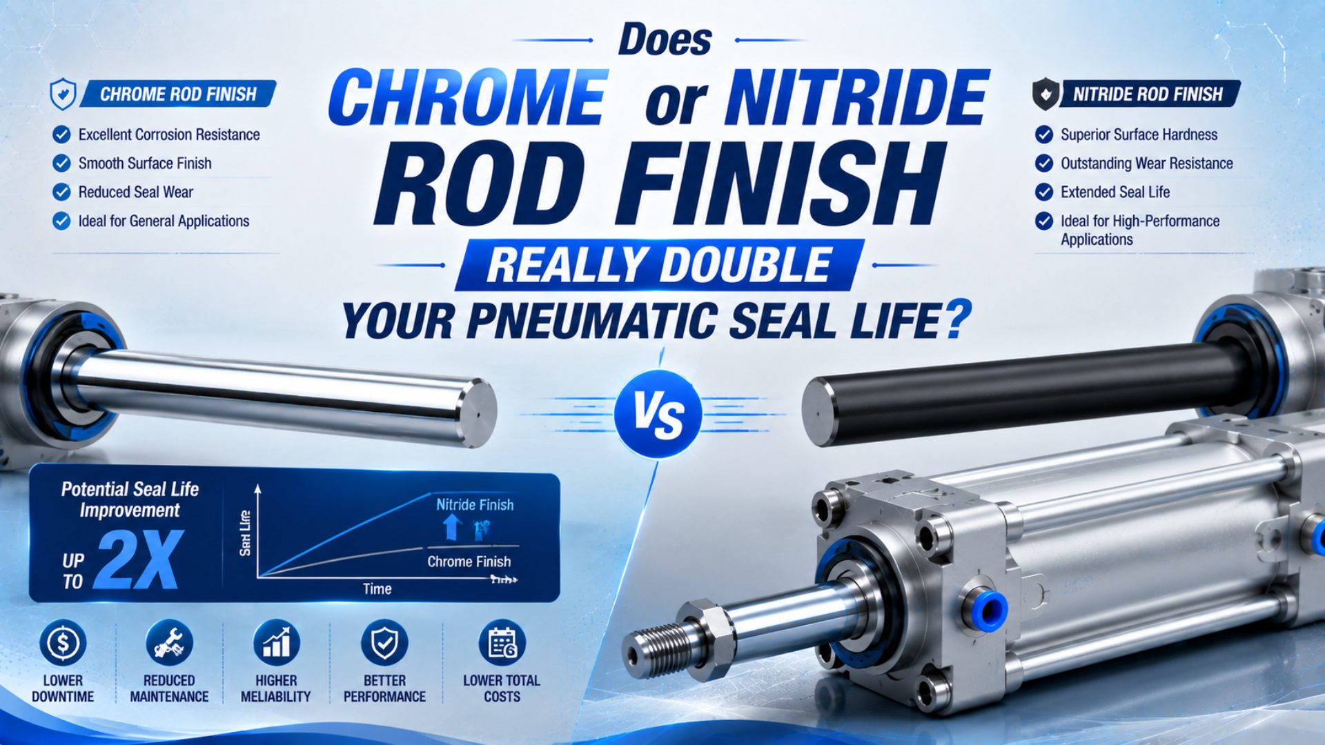 Does Chrome or Nitride Rod Finish Really Double Your Pneumatic Seal Life? featured image