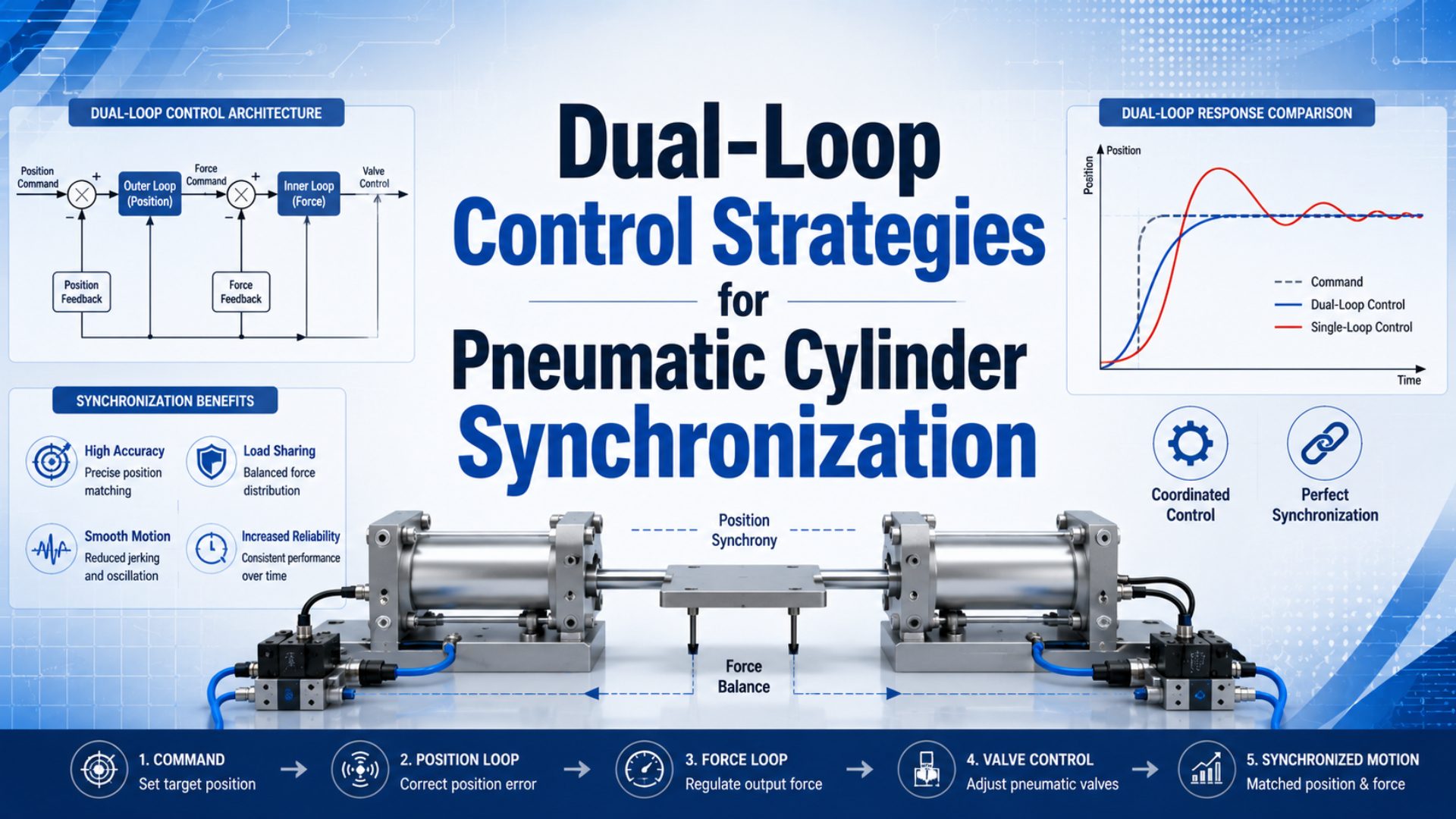 Dual-Loop Control Strategies for Pneumatic Cylinder Synchronization featured image