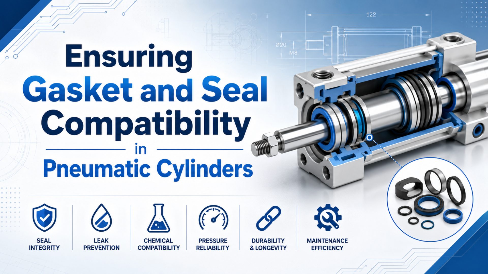 Ensuring Gasket and Seal Compatibility in Pneumatic Cylinders featured image