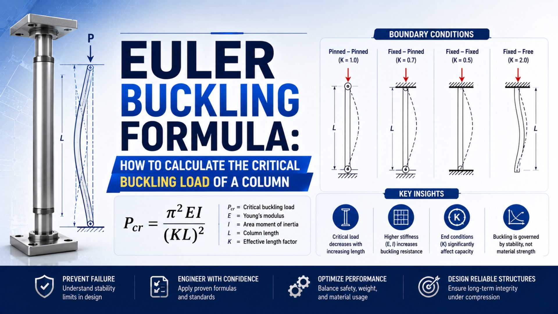 Euler Buckling Formula: How to Calculate the Critical Buckling Load of a Column featured image