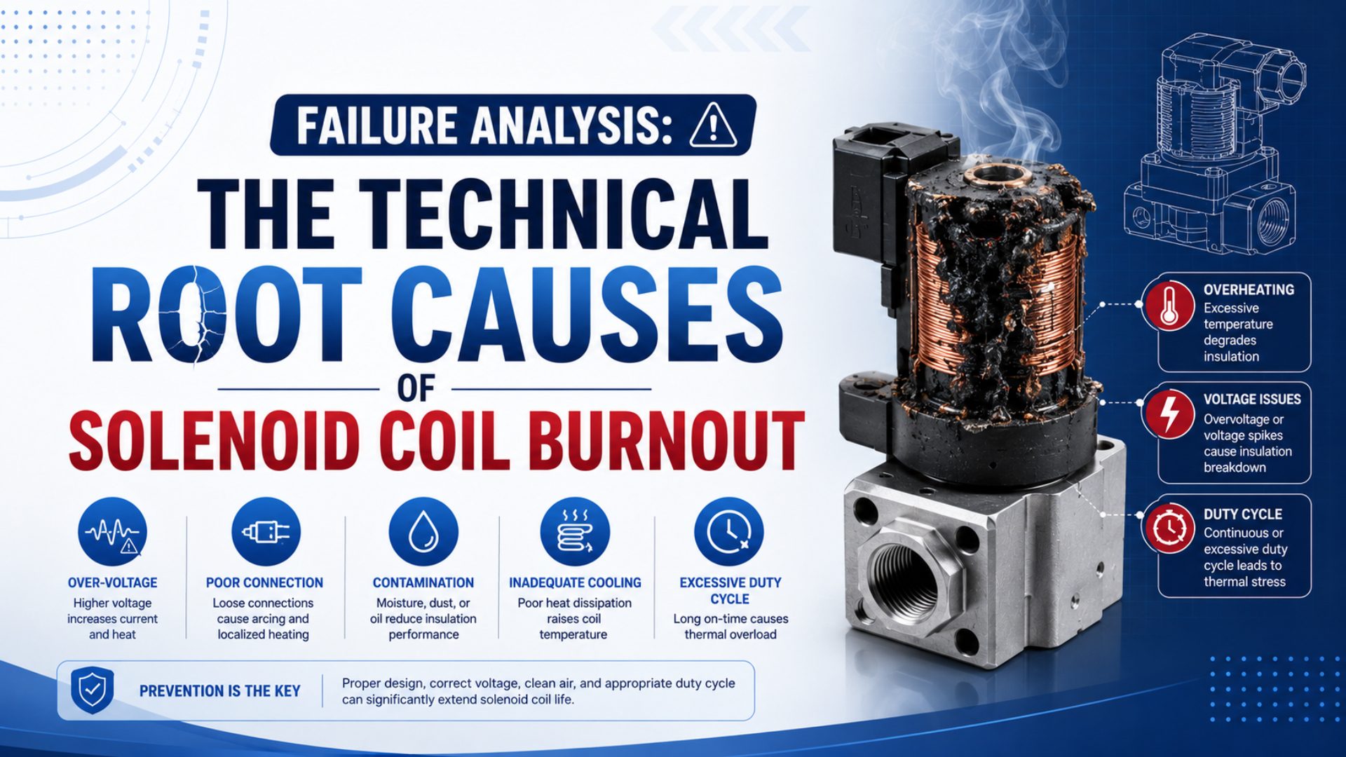 Failure Analysis: The Technical Root Causes of Solenoid Coil Burnout featured image