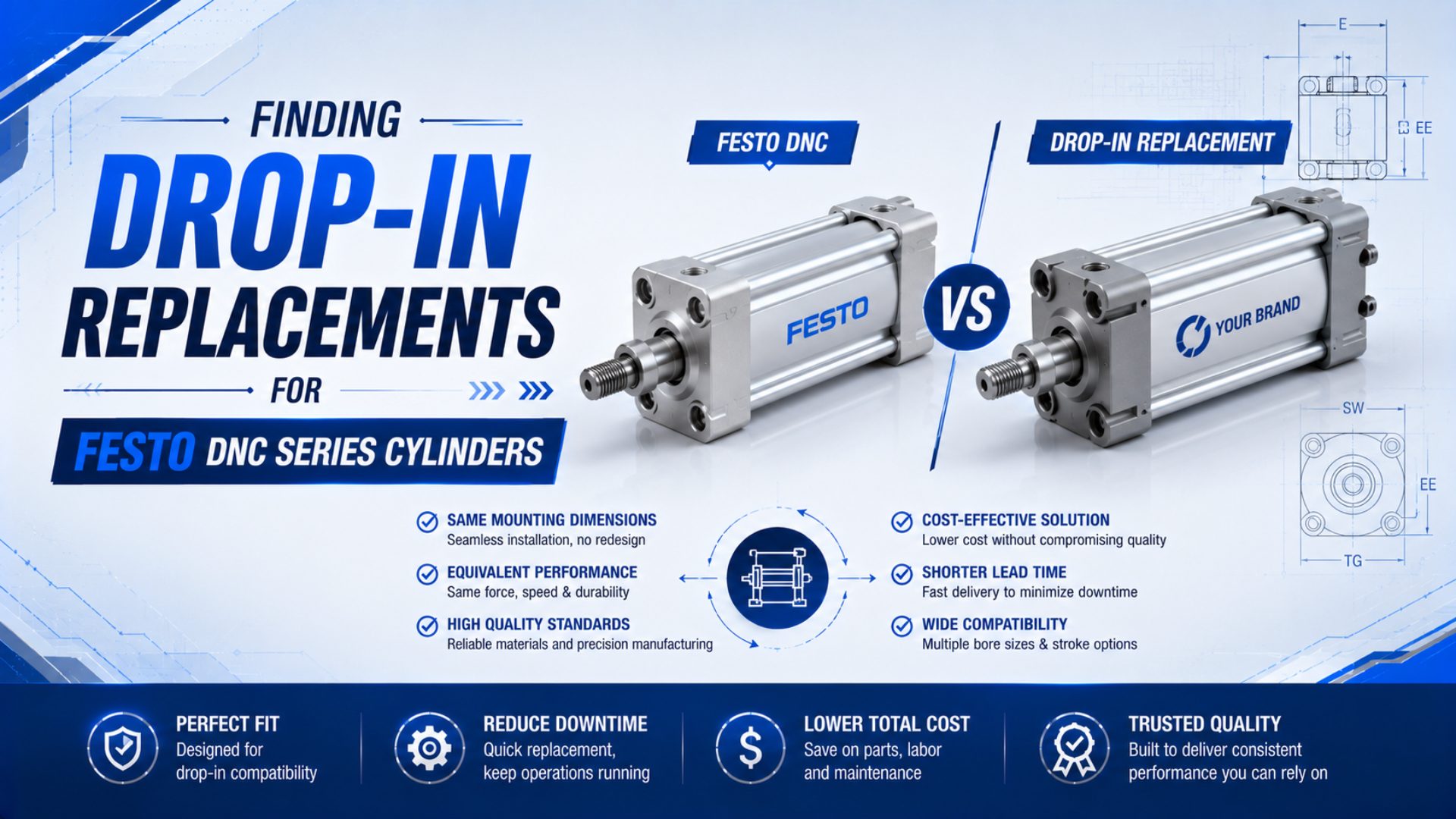Finding Drop-In Replacements for Festo DNC Series Cylinders featured image