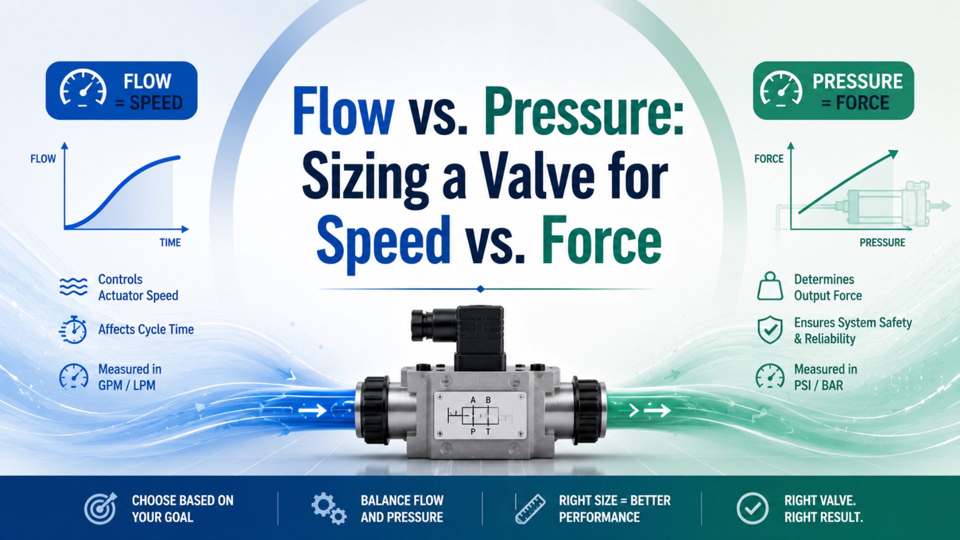Flow vs. Pressure: Sizing a Valve for Speed vs. Force featured image