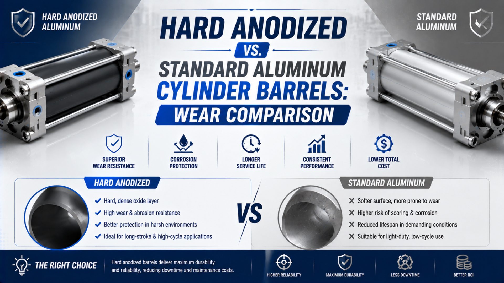 Hard Anodized vs. Standard Aluminum Cylinder Barrels: Wear Comparison featured image