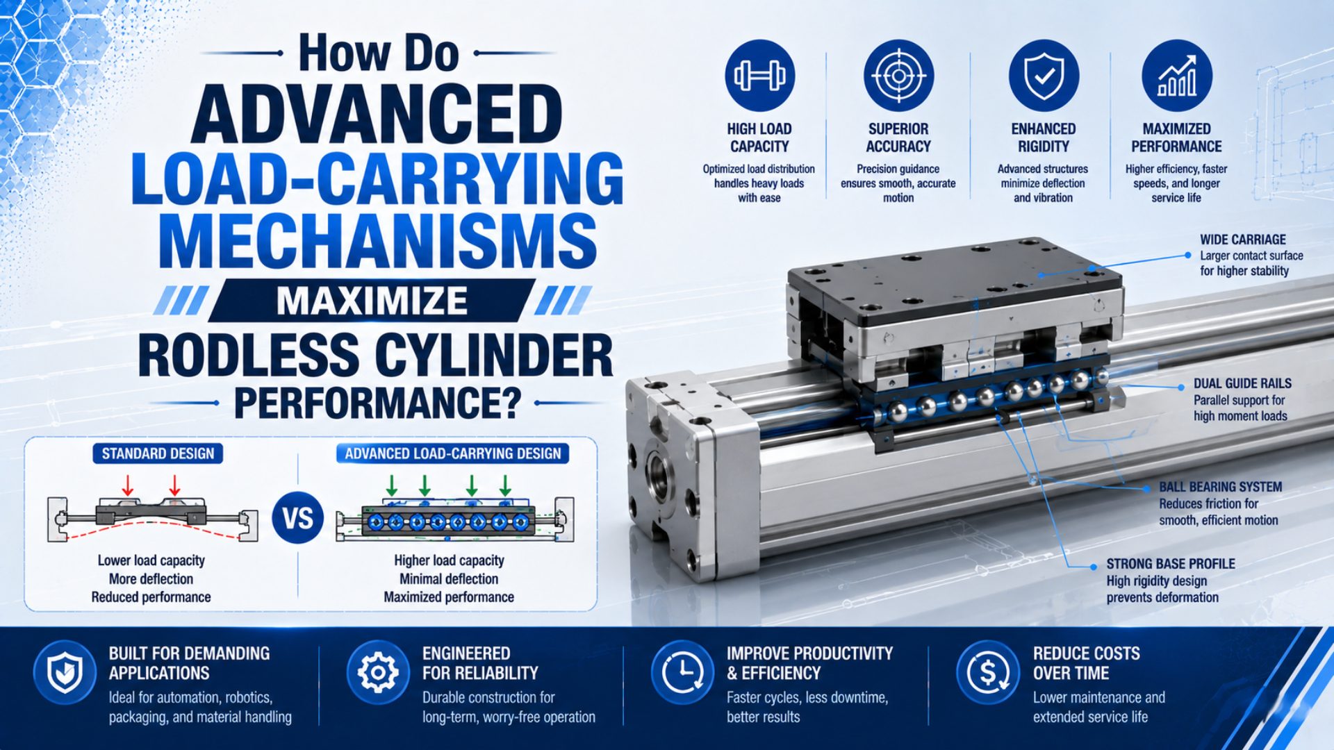 How Do Advanced Load-Carrying Mechanisms Maximize Rodless Cylinder Performance? featured image
