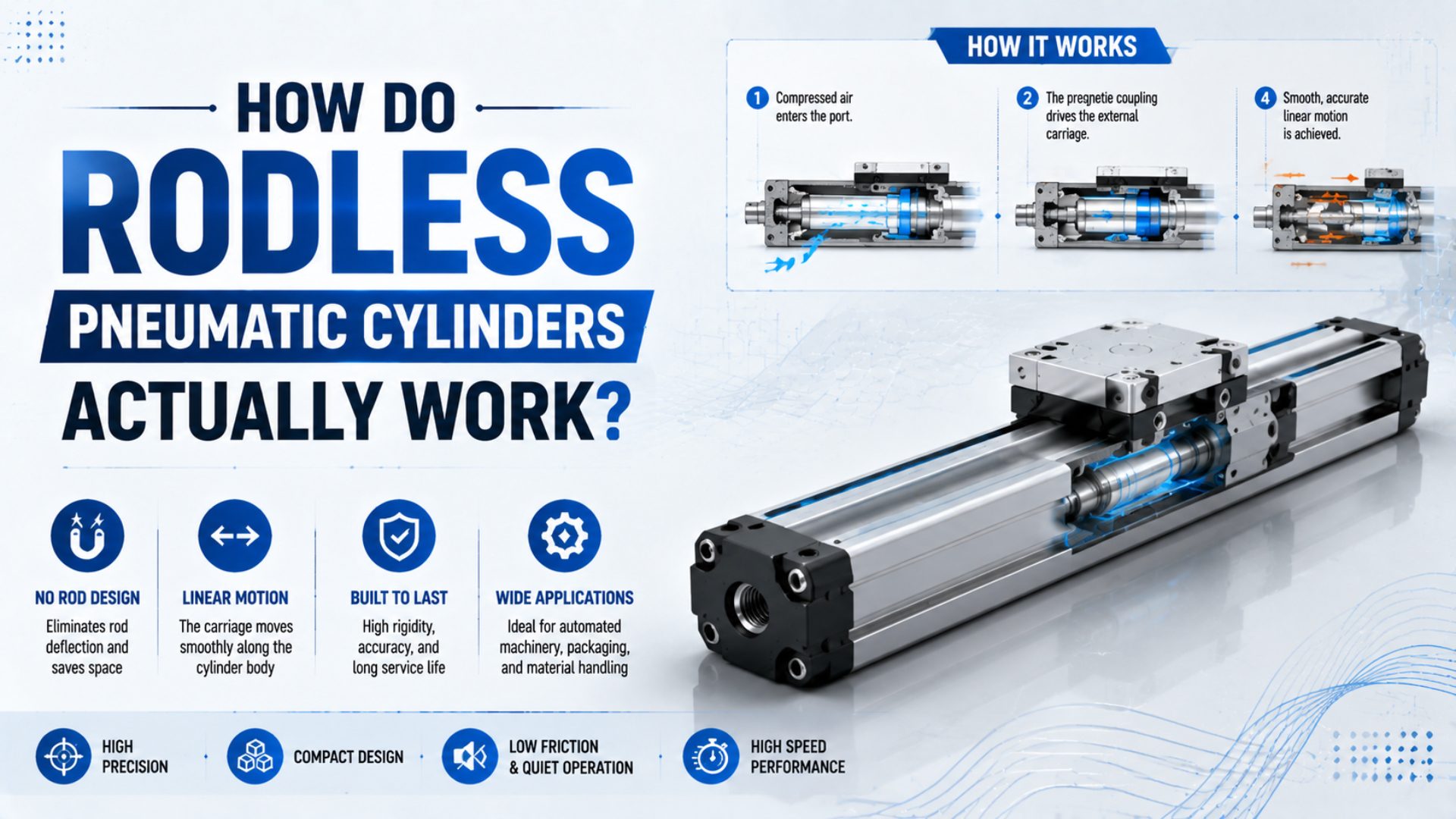 How Do Rodless Pneumatic Cylinders Actually Work? featured image