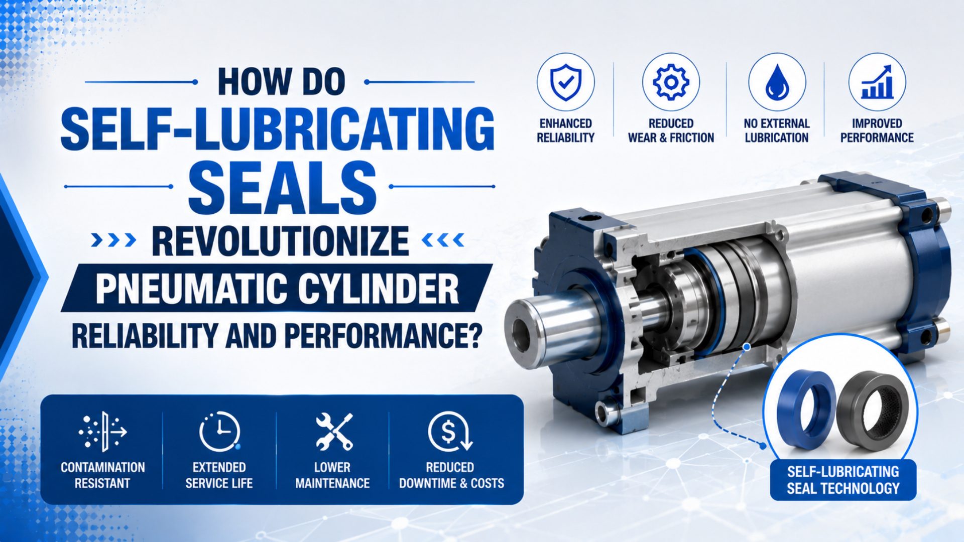 How Do Self-Lubricating Seals Revolutionize Pneumatic Cylinder Reliability and Performance? featured image