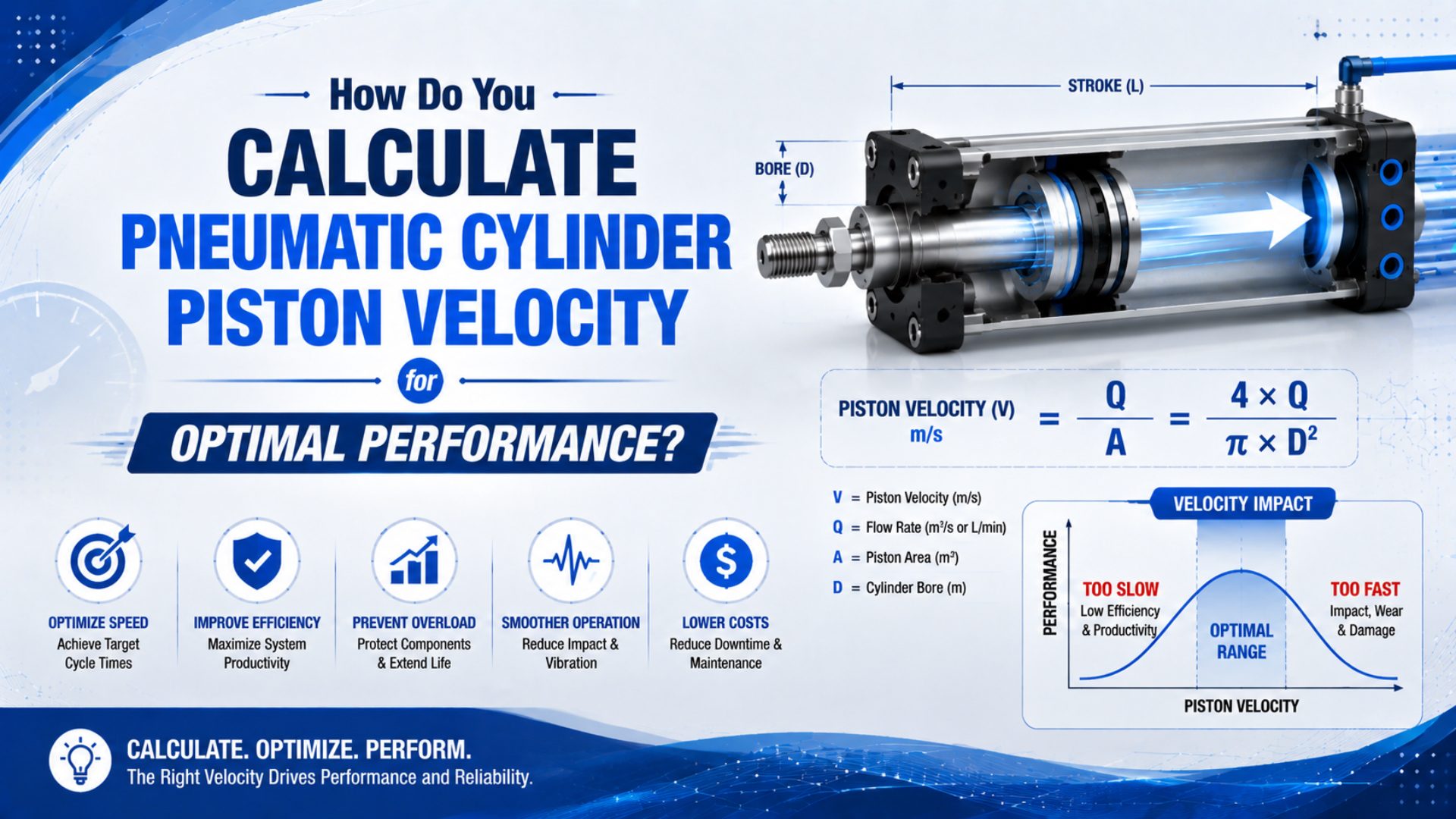 How Do You Calculate Pneumatic Cylinder Piston Velocity for Optimal Performance? featured image
