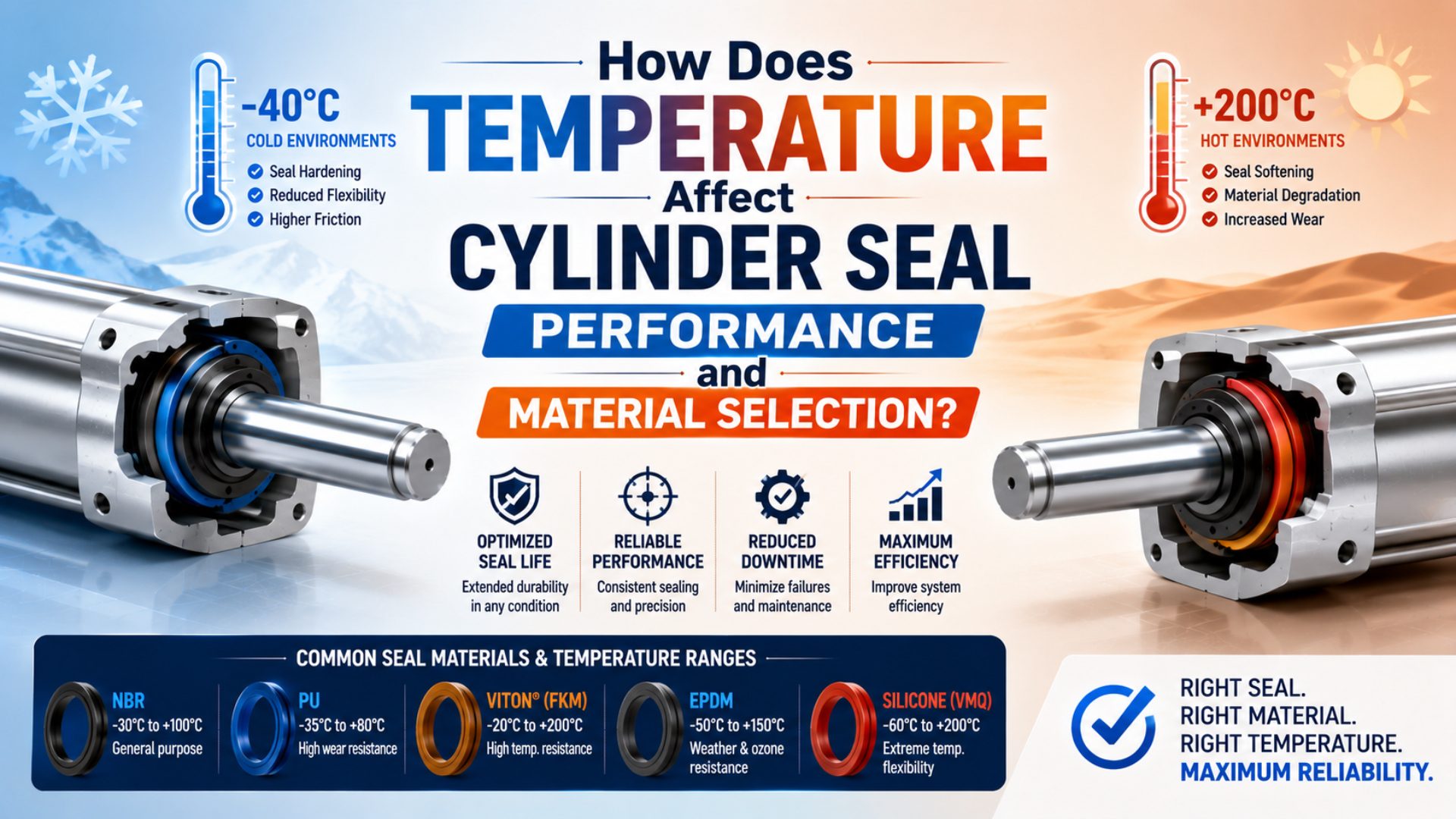 How Does Temperature Affect Cylinder Seal Performance and Material Selection? featured image