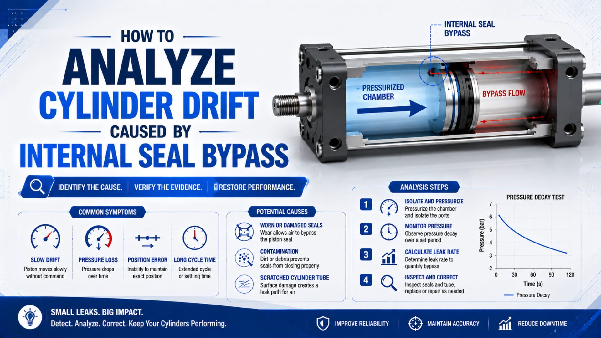 How to Analyze Cylinder Drift Caused by Internal Seal Bypass featured image