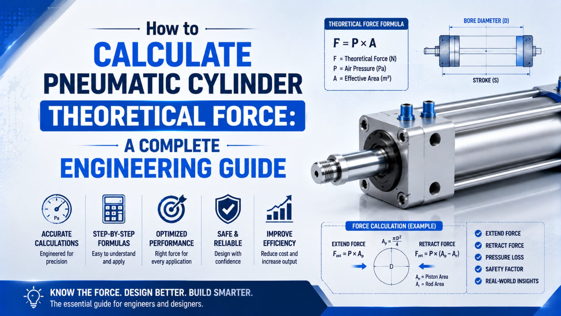 How to Calculate Pneumatic Cylinder Theoretical Force: A Complete Engineering Guide featured image