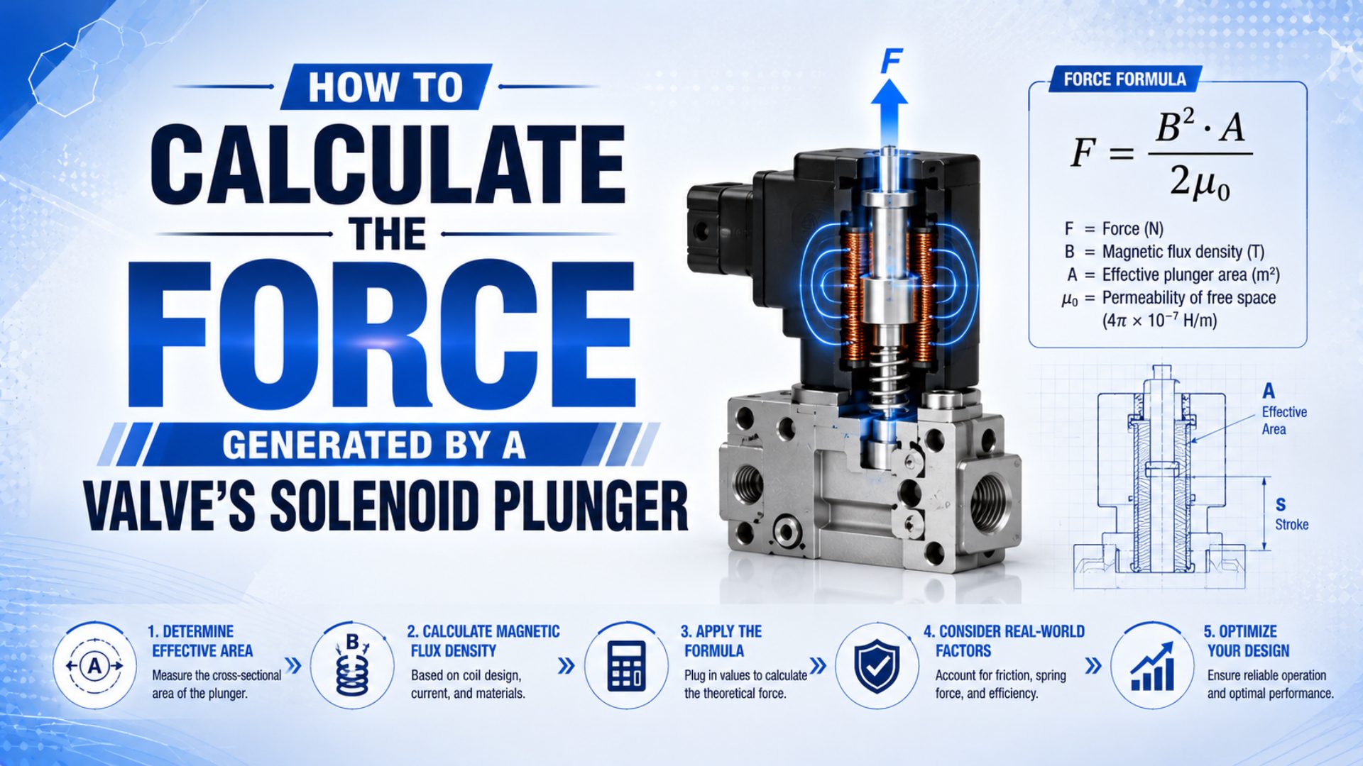 How to Calculate the Force Generated by a Valve’s Solenoid Plunger featured image