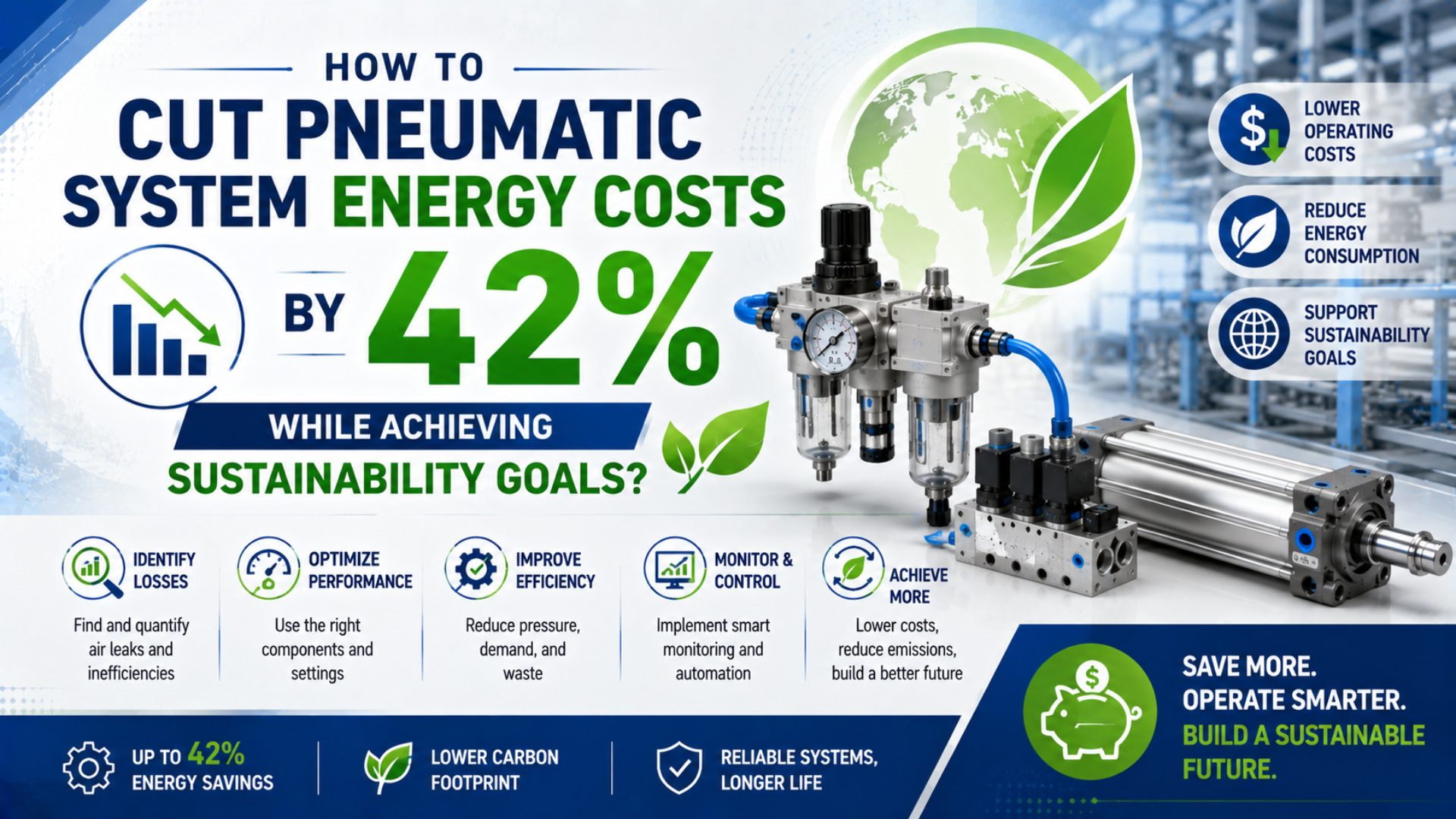 How to Cut Pneumatic System Energy Costs by 42% While Achieving Sustainability Goals? featured image