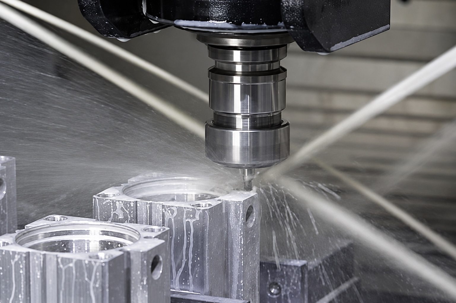 為客製化致動器加工鋁製氣動氣缸端蓋塊的 CNC 製程