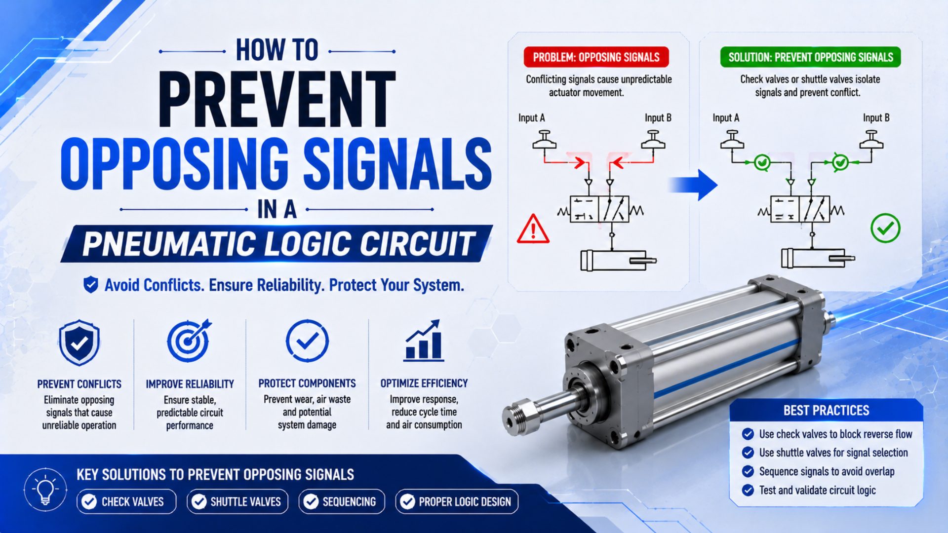 How to Prevent Opposing Signals in a Pneumatic Logic Circuit featured image