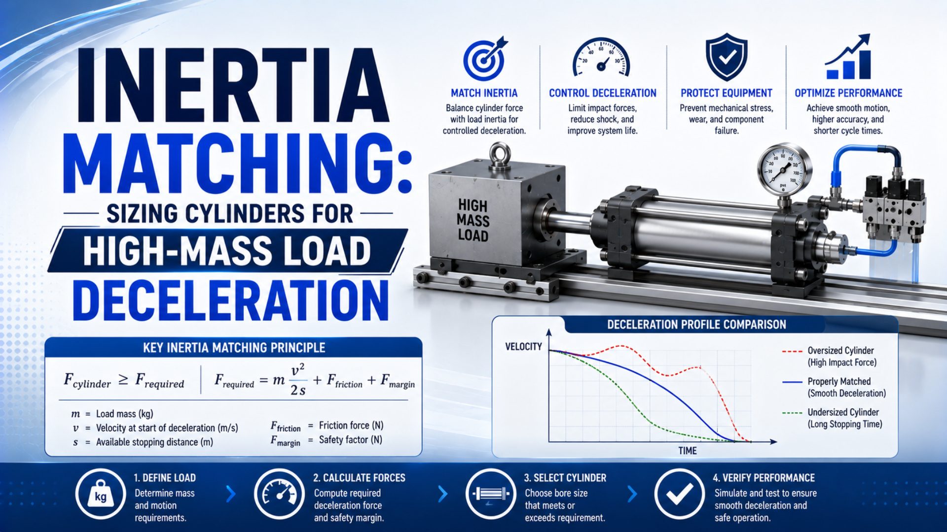 Inertia Matching: Sizing Cylinders for High-Mass Load Deceleration featured image