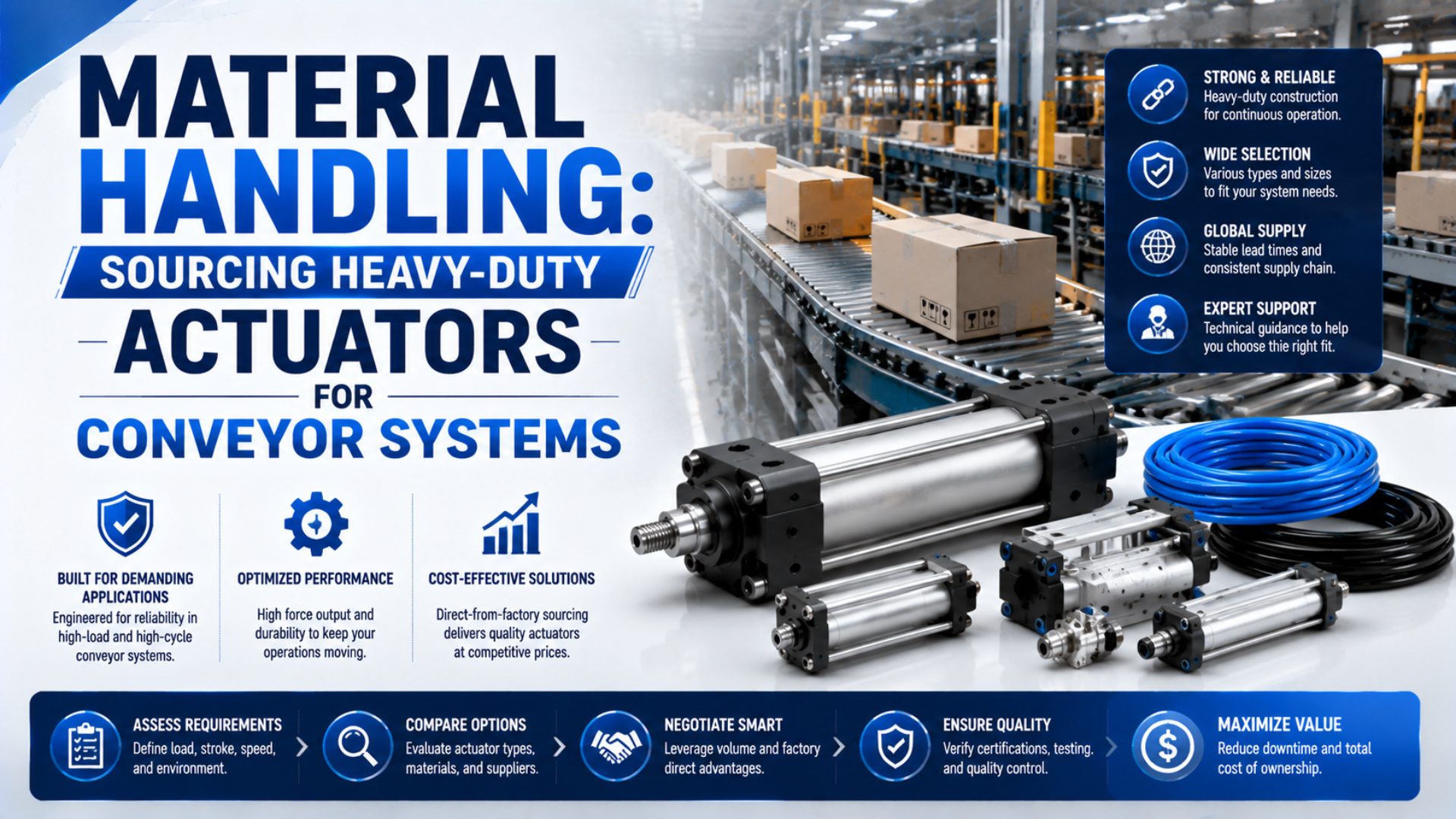 Material Handling: Sourcing Heavy-Duty Actuators for Conveyor Systems featured image