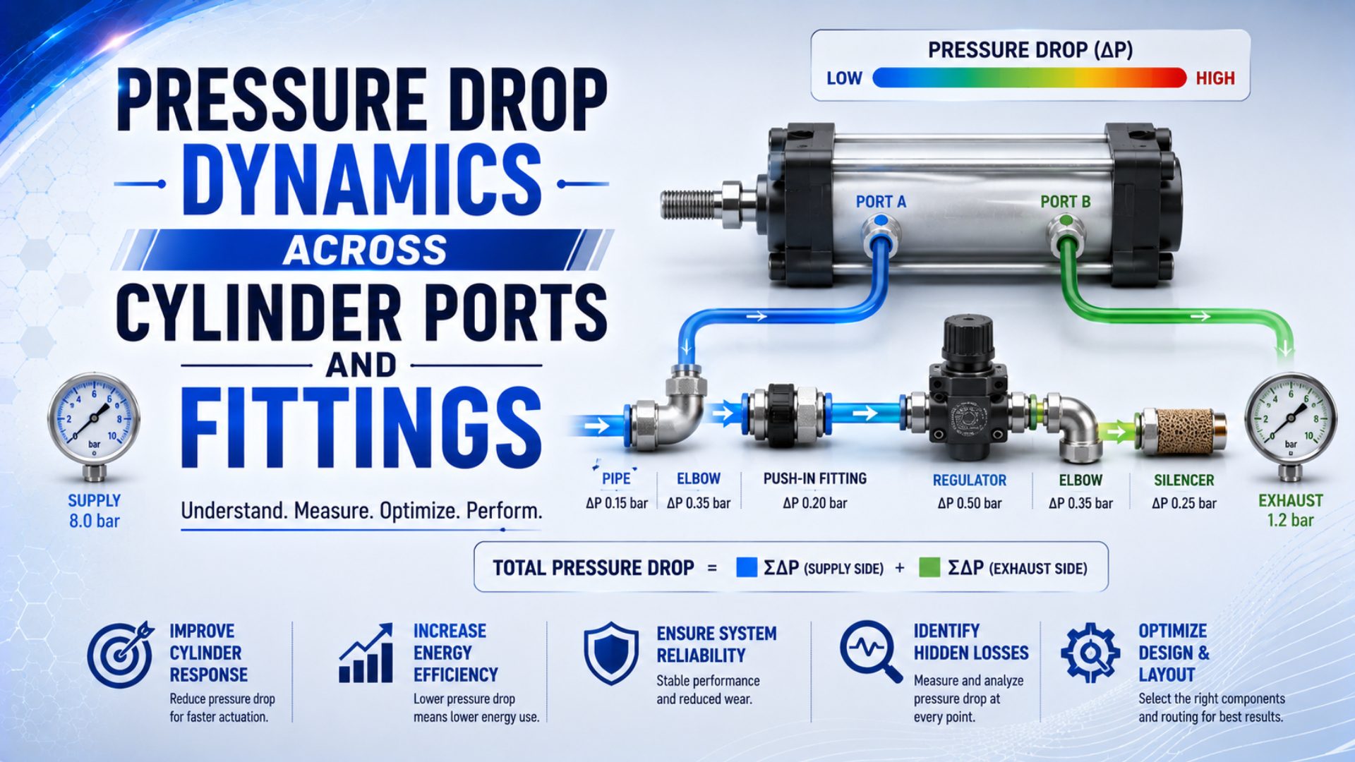Pressure Drop Dynamics Across Cylinder Ports and Fittings featured image