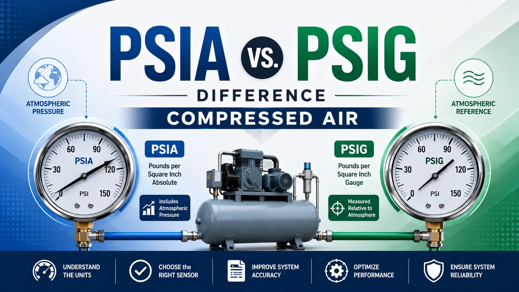 PSIA vs PSIG Difference Compressed Air featured image