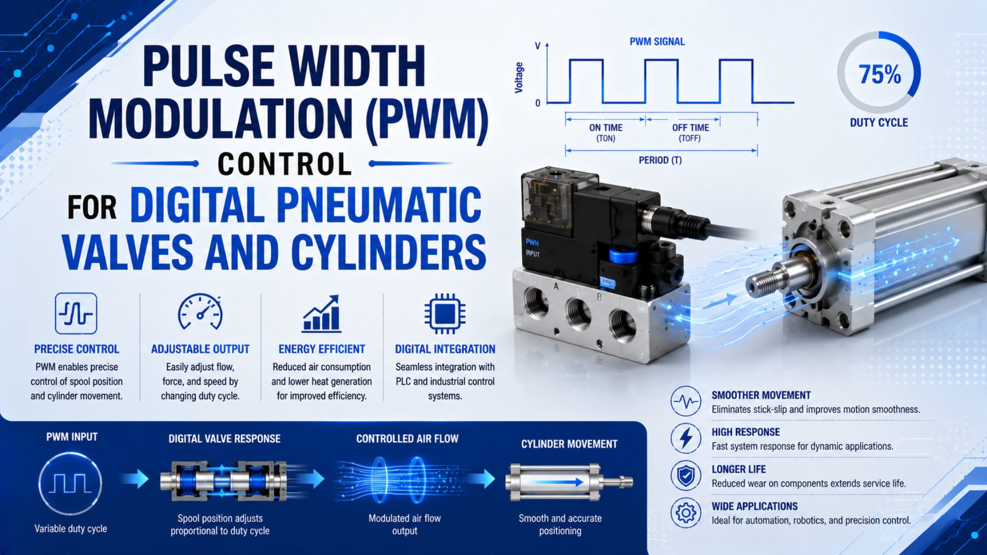 Pulse Width Modulation (PWM) Control for Digital Pneumatic Valves and Cylinders featured image