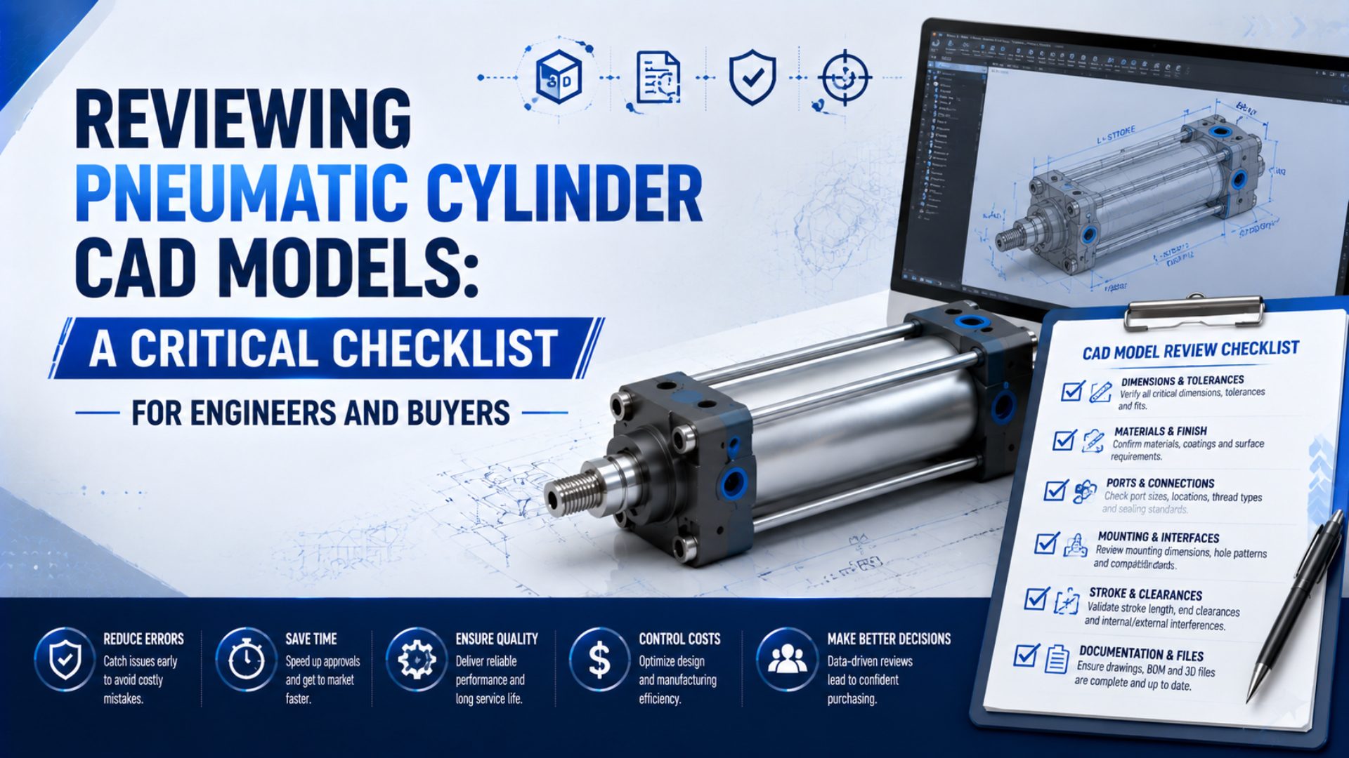 Reviewing Pneumatic Cylinder CAD Models: A Critical Checklist for Engineers and Buyers featured image
