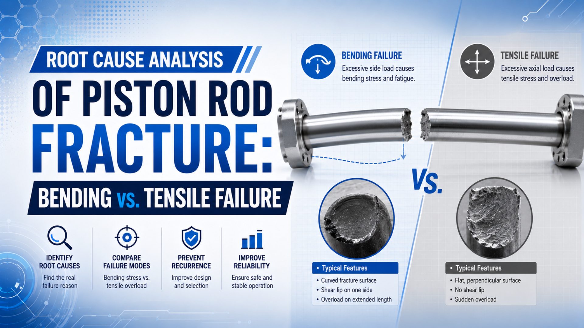 Root Cause Analysis of Piston Rod Fracture: Bending vs. Tensile Failure featured image