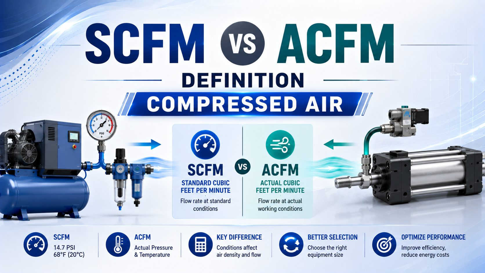 SCFM vs ACFM Definition Compressed Air featured image