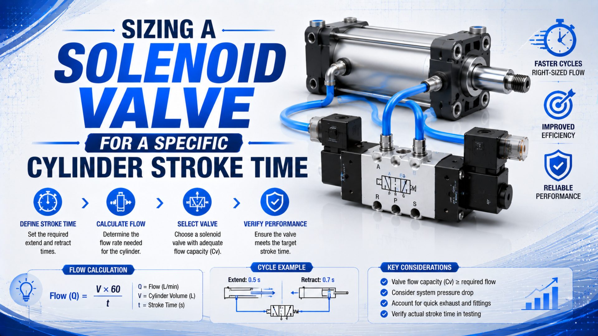 Sizing a Solenoid Valve for a Specific Cylinder Stroke Time featured image
