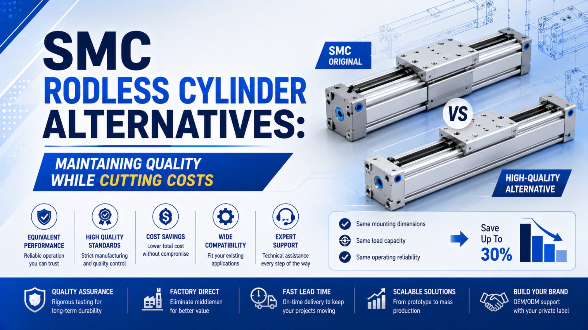 SMC Rodless Cylinder Alternatives: Maintaining Quality While Cutting Costs featured image