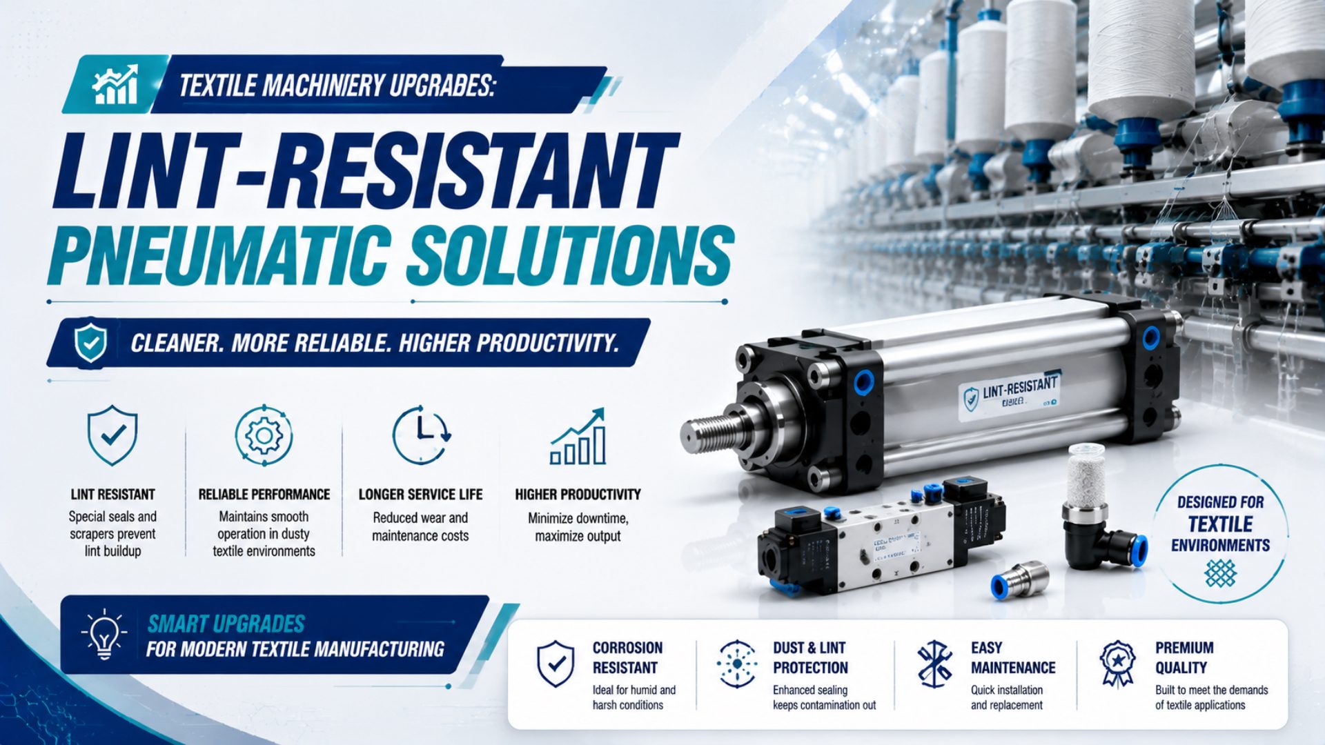 Textile Machinery Upgrades: Lint-Resistant Pneumatic Solutions featured image