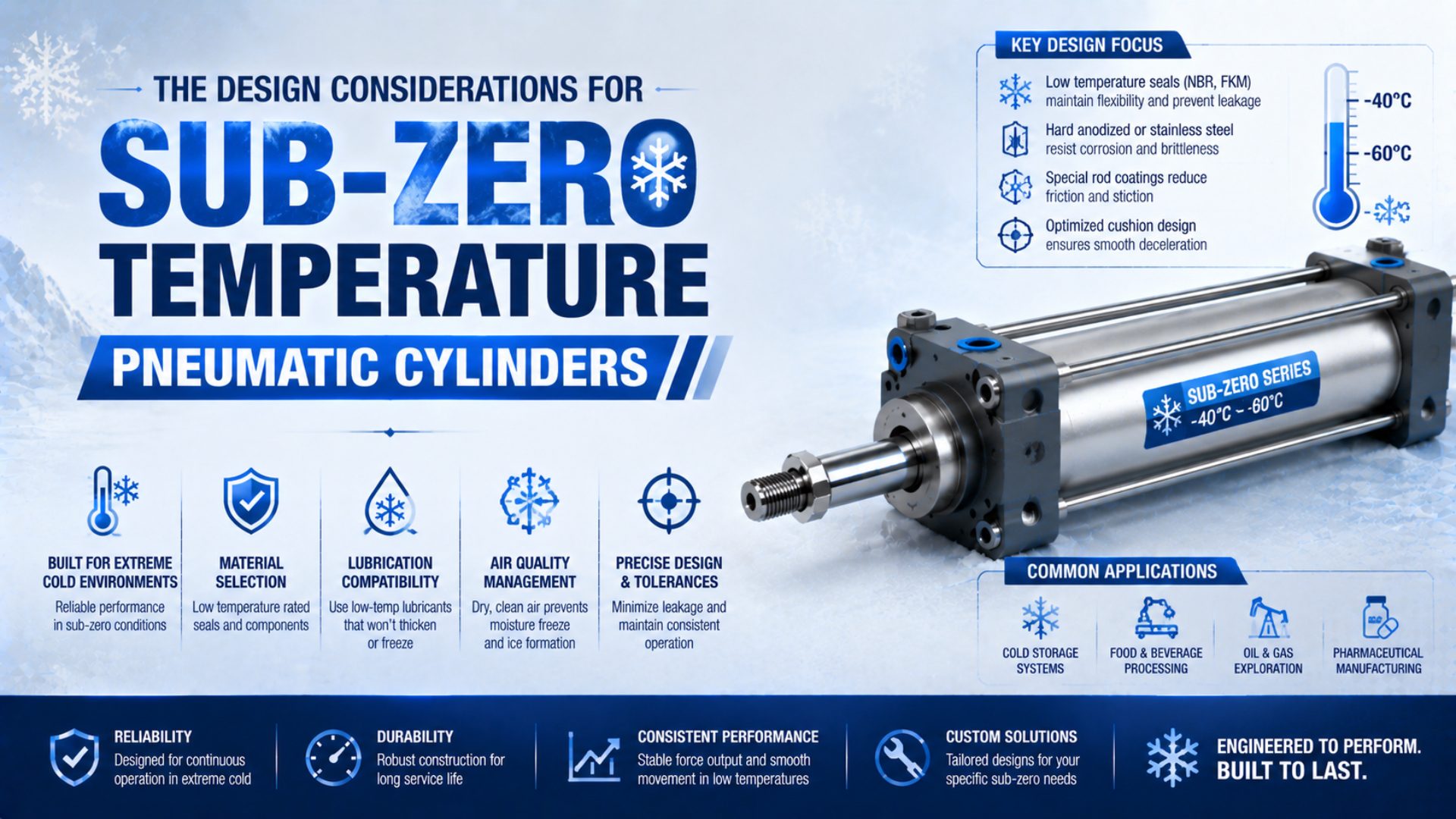 The Design Considerations for Sub-Zero Temperature Pneumatic Cylinders featured image