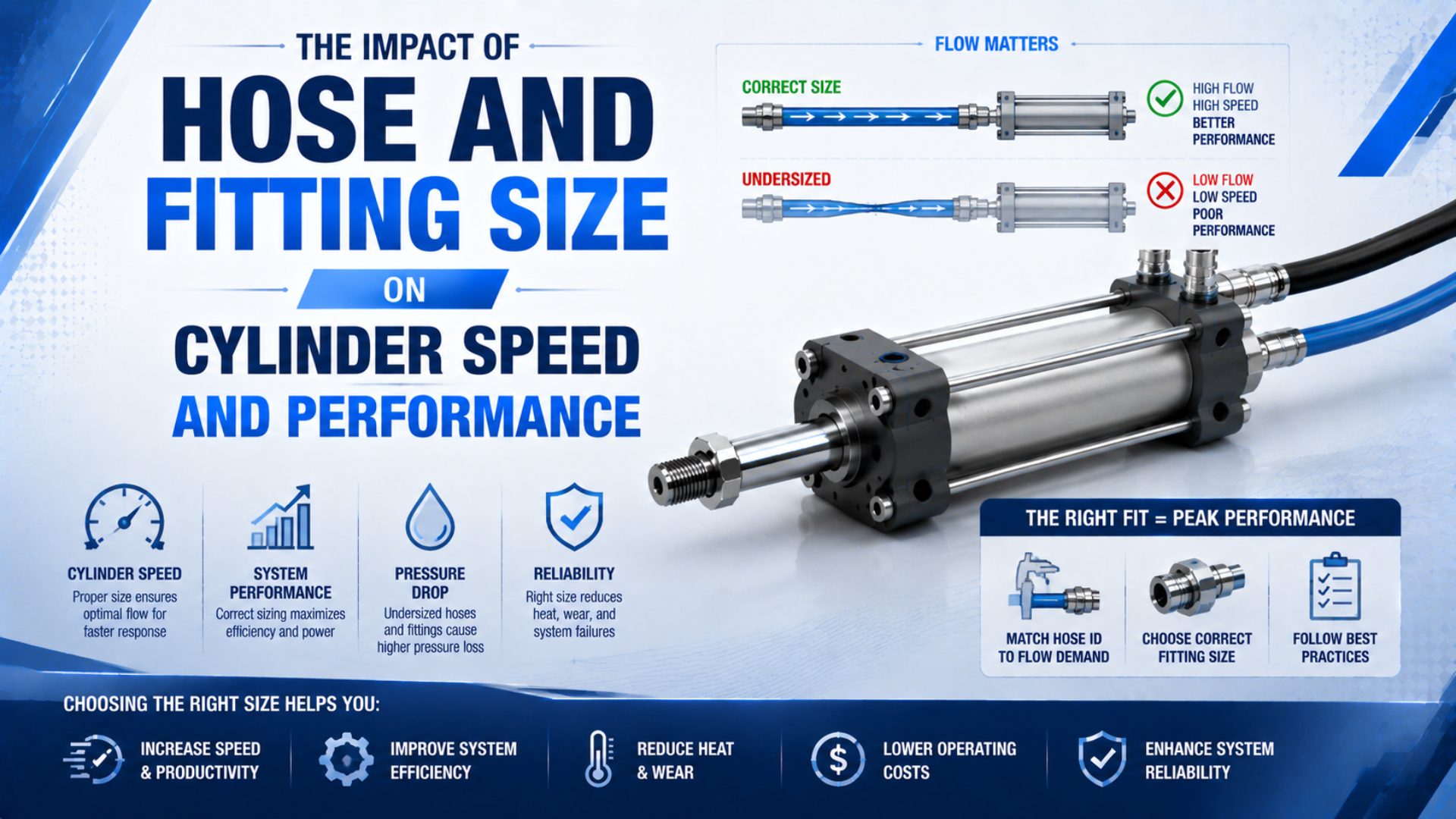 The Impact of Hose and Fitting Size on Cylinder Speed and Performance featured image
