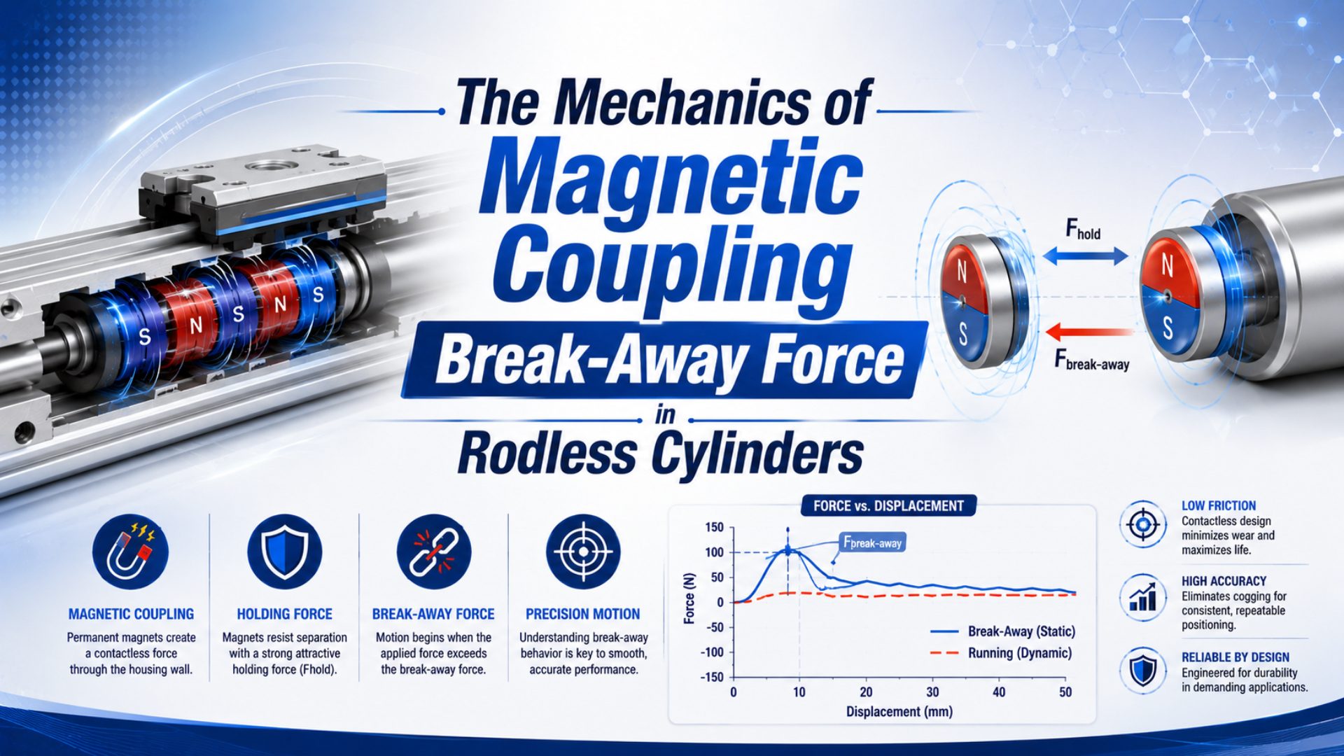 The Mechanics of Magnetic Coupling Break-Away Force in Rodless Cylinders featured image