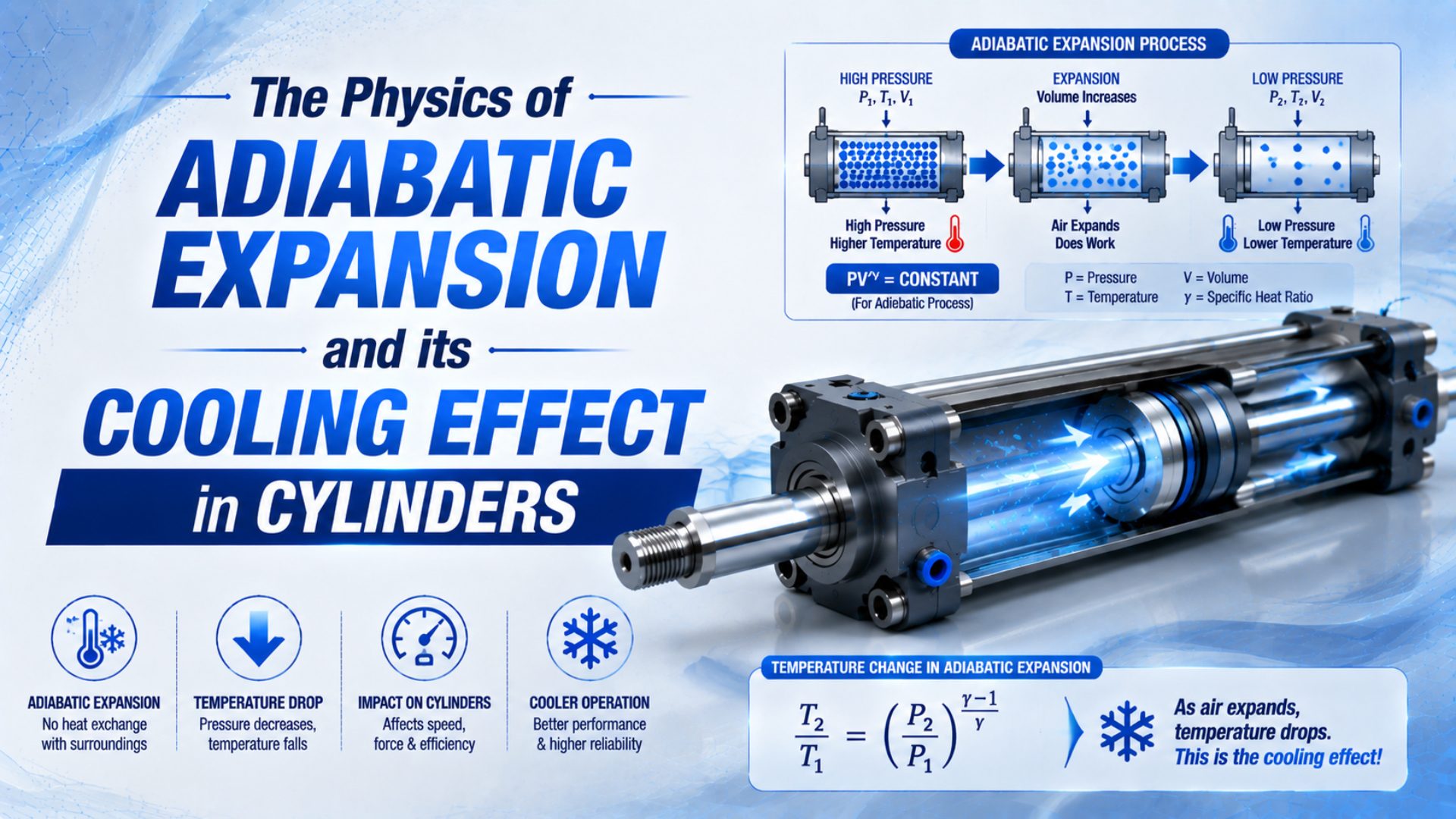The Physics of Adiabatic Expansion and its Cooling Effect in Cylinders featured image