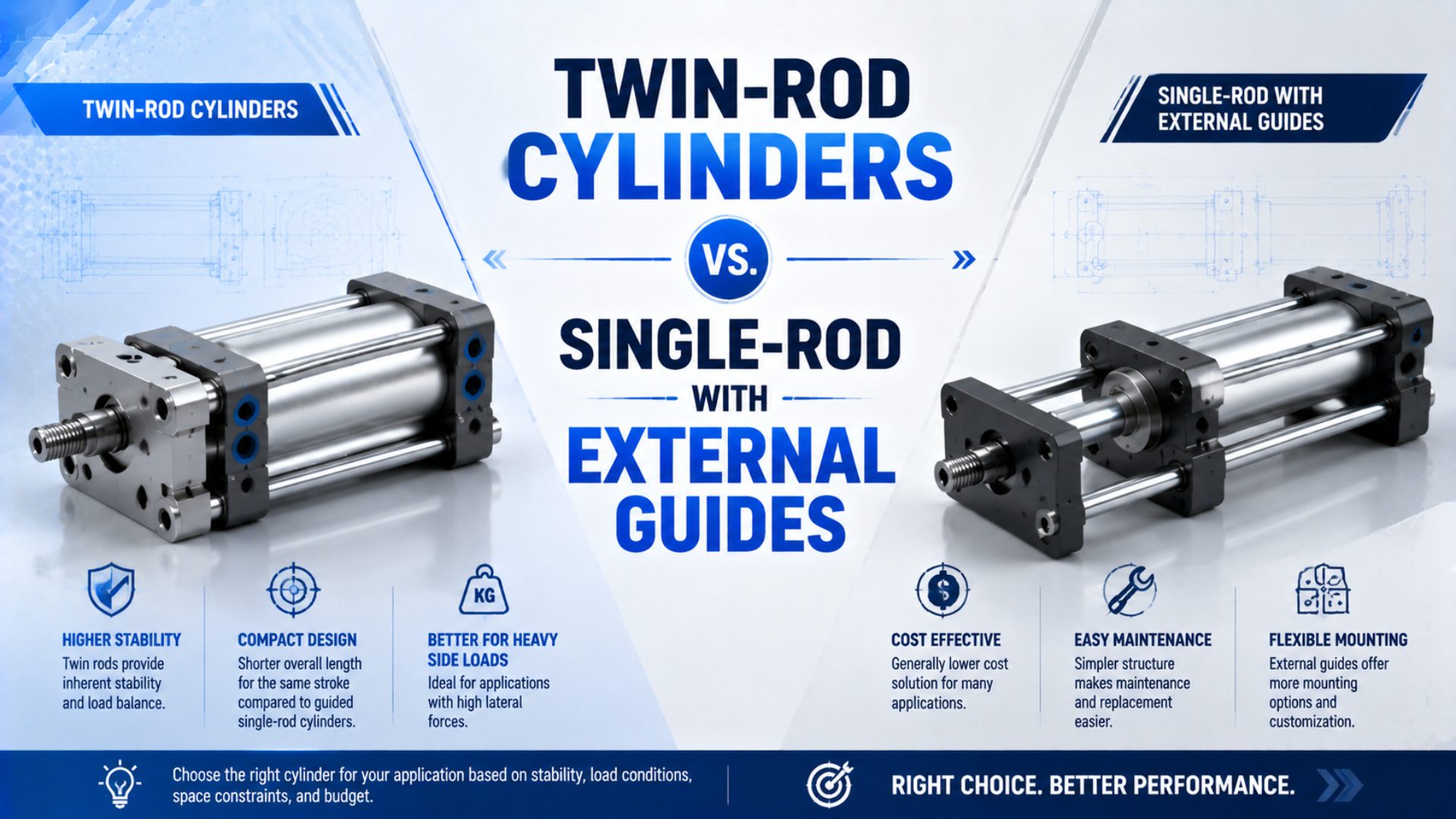 Twin-Rod Cylinders vs. Single-Rod with External Guides featured image