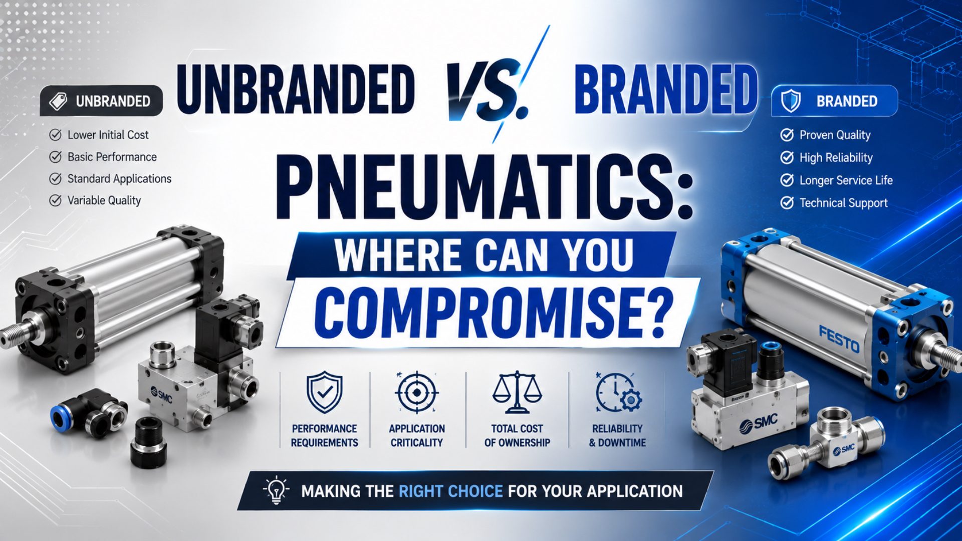 Unbranded vs. Branded Pneumatics: Where Can You Compromise? featured image