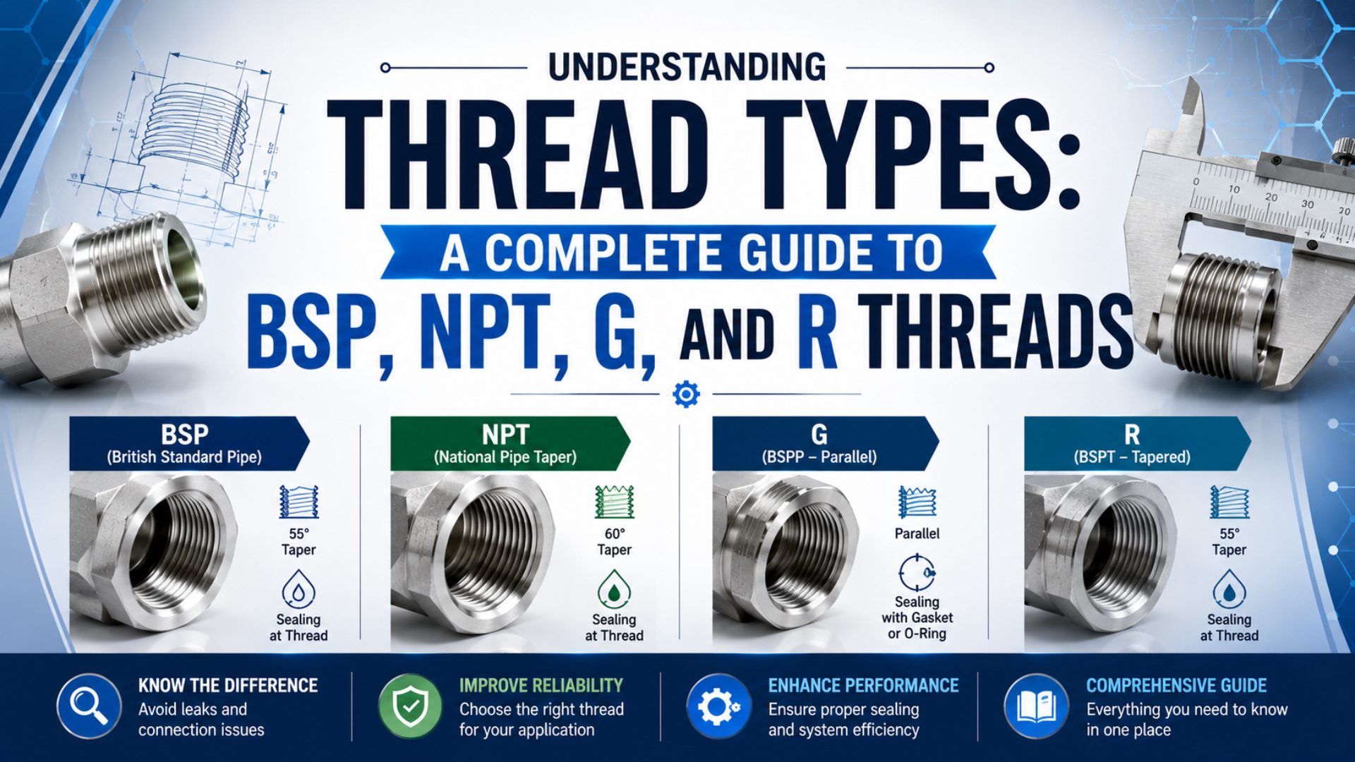 Understanding Thread Types: A Complete Guide to BSP, NPT, G, and R Threads featured image