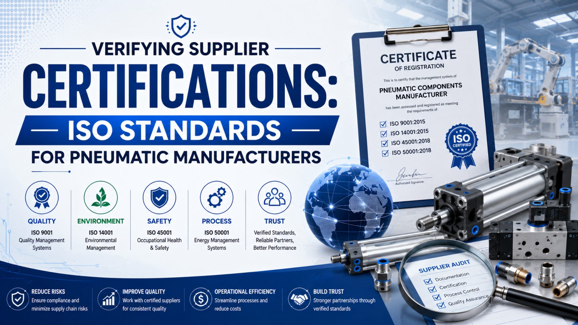Verifying Supplier Certifications: ISO Standards for Pneumatic Manufacturers featured image