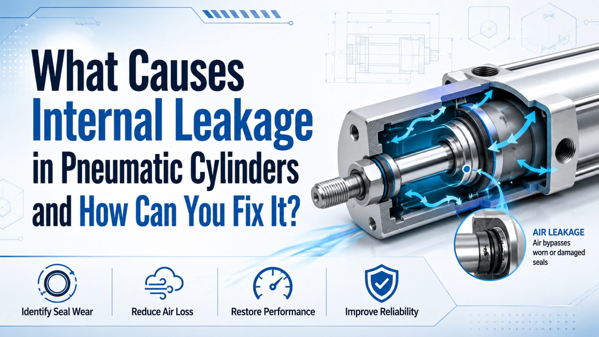 What Causes Internal Leakage in Pneumatic Cylinders and How Can You Fix It? featured image