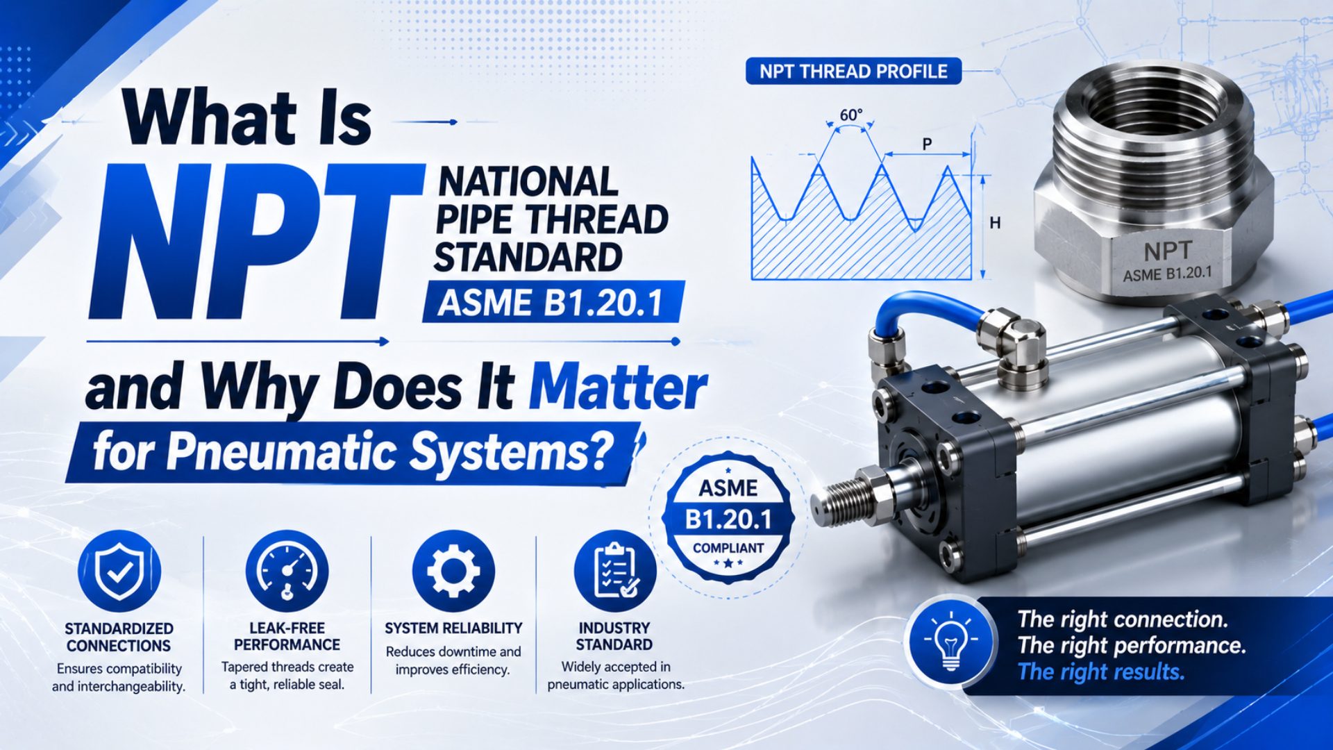 ASME B1.20.1 接口的 NPT 管螺紋檢查與氣動接頭密封指南