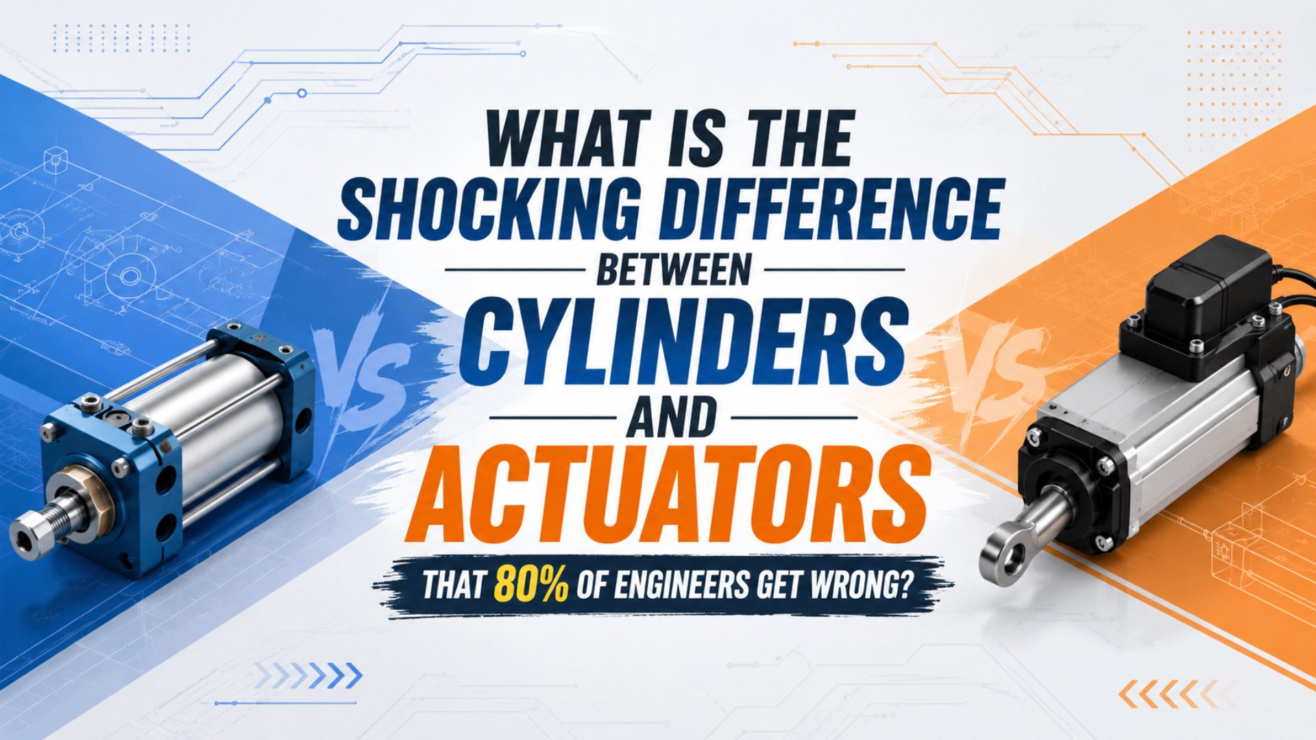 Pneumatic cylinder, electric actuator, hydraulic cylinder, and selection checklist for industrial automation
